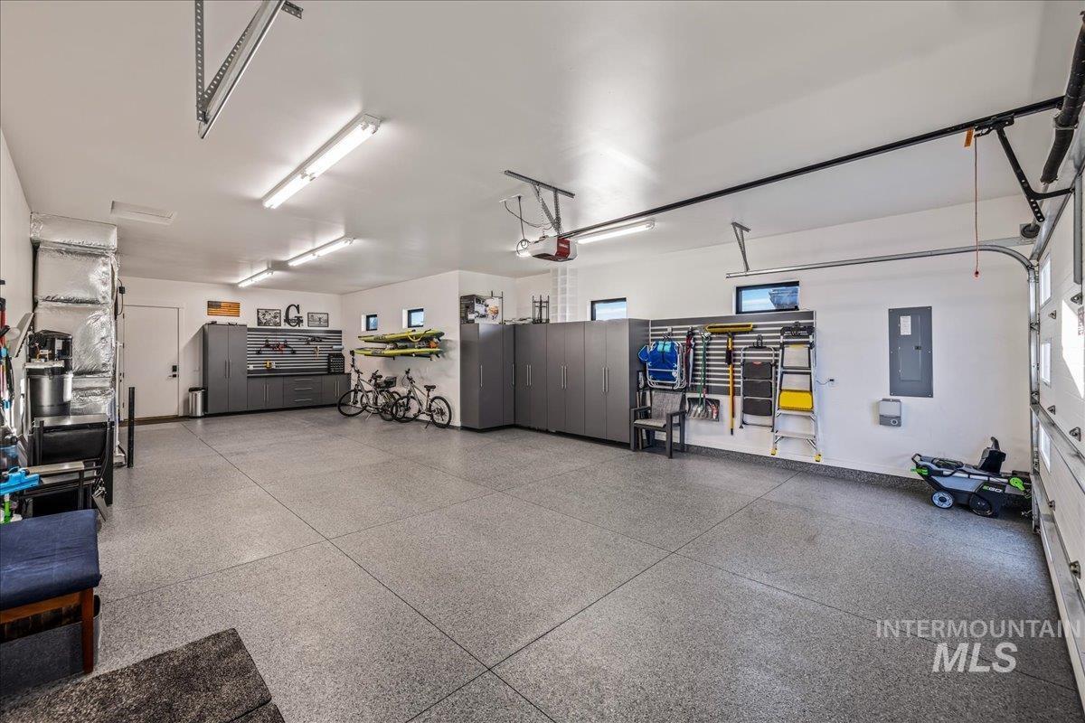 Garage with electric panel