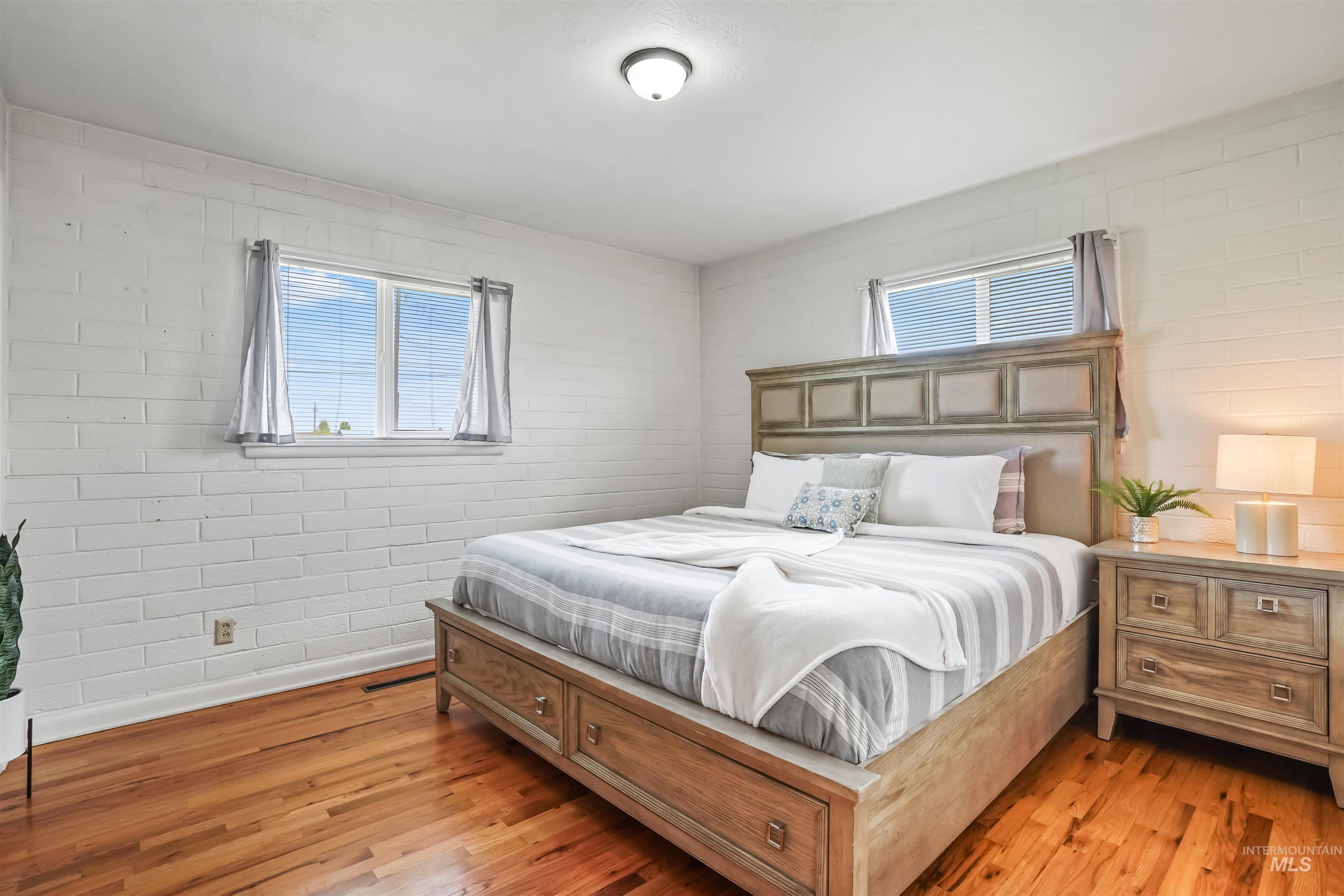 Bedroom featuring light wood-style floors
