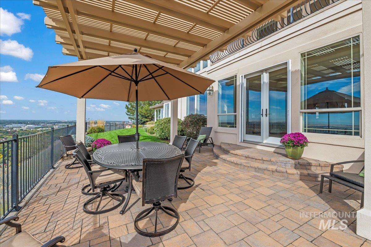View of patio / terrace with outdoor dining space and french doors