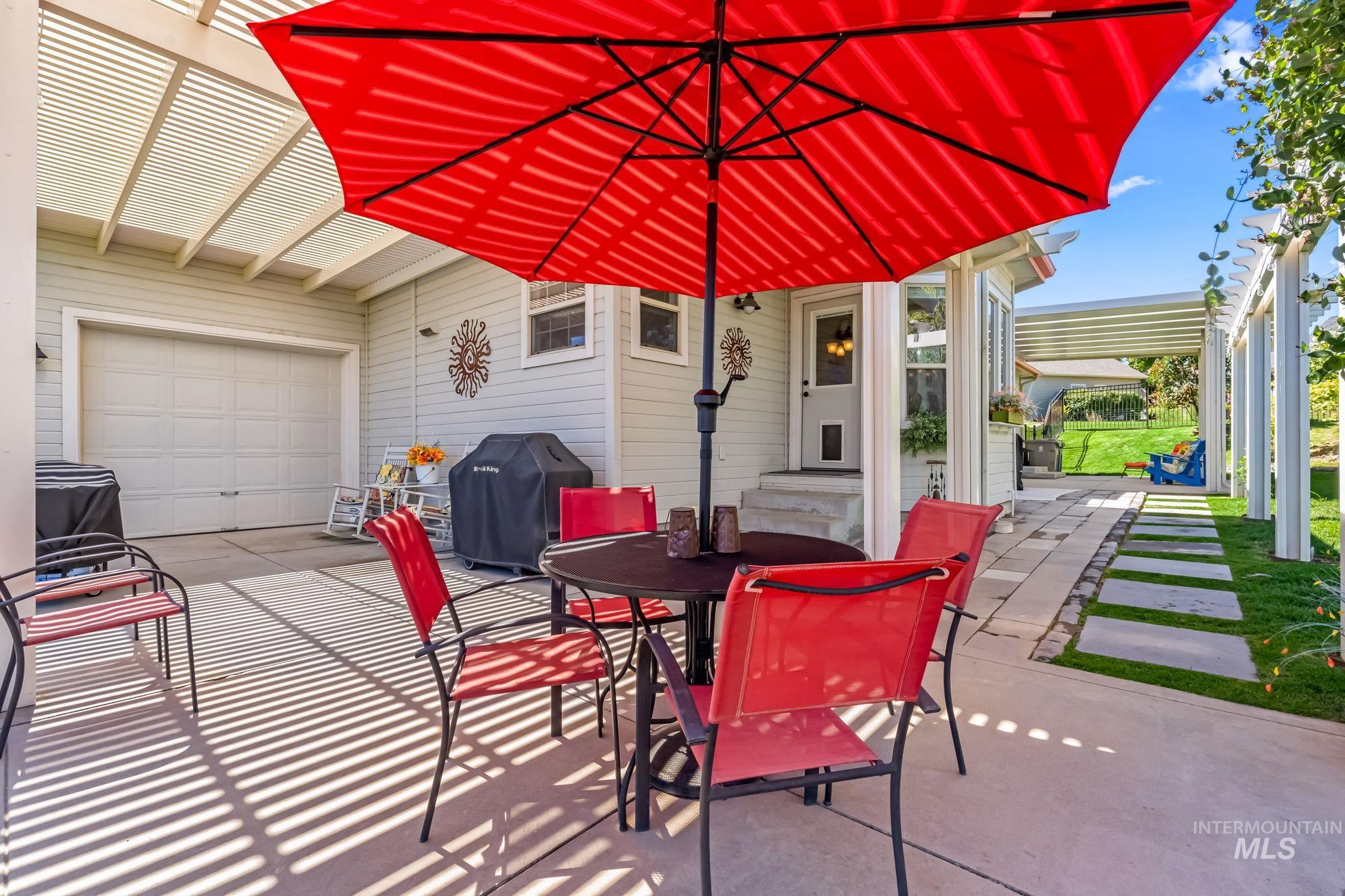 View of patio / terrace with outdoor dining space and area for grilling