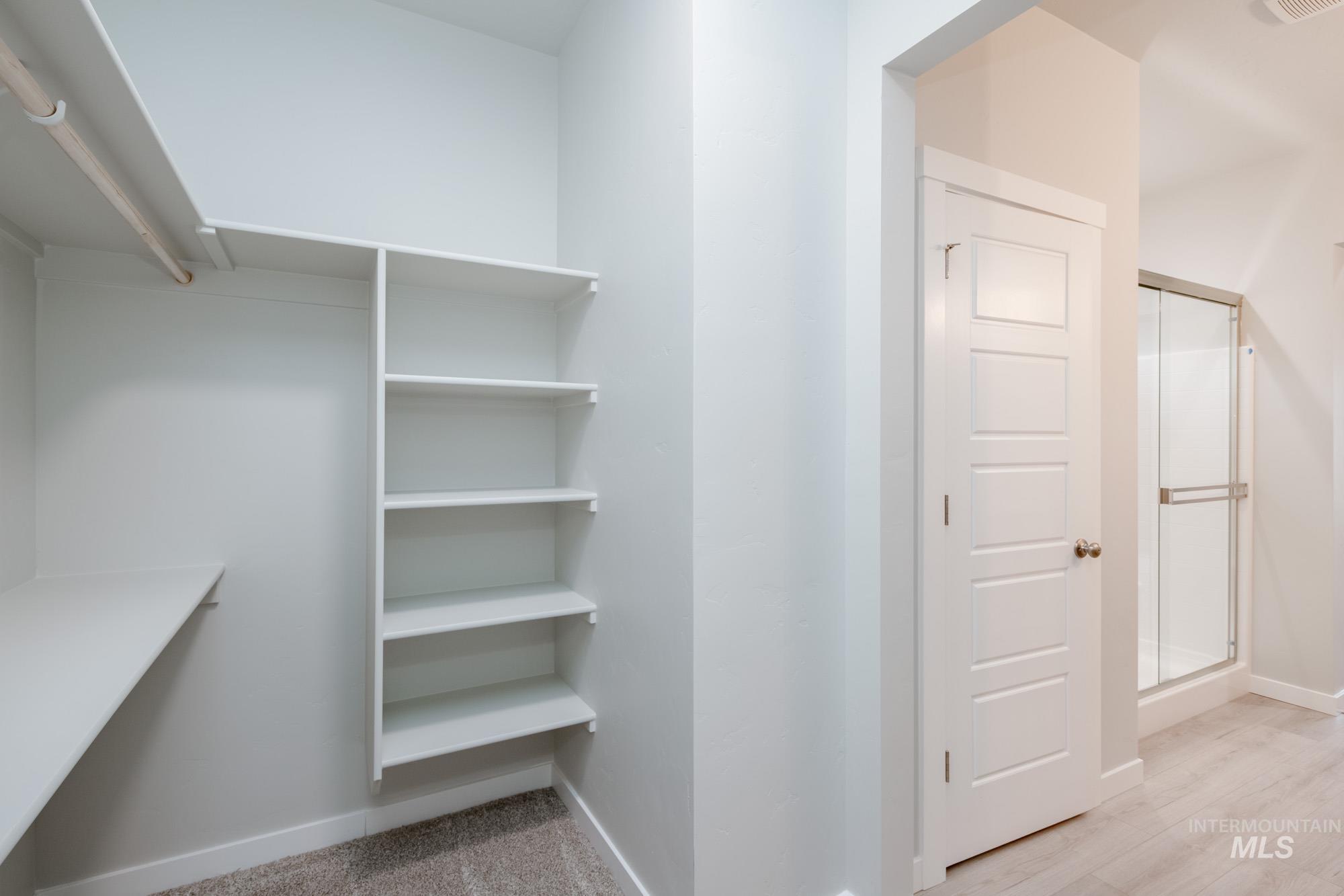 View of walk in closet