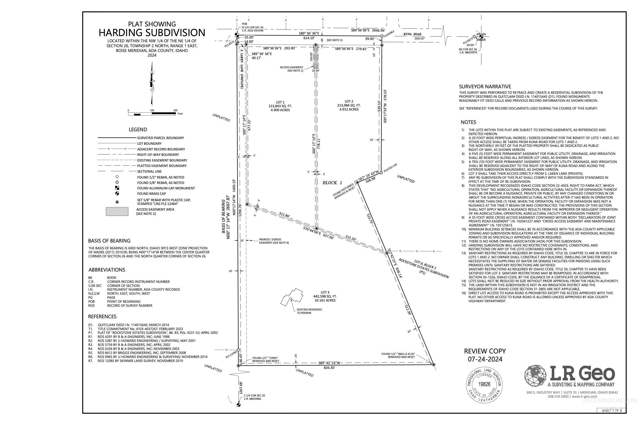 Survey map / technical document