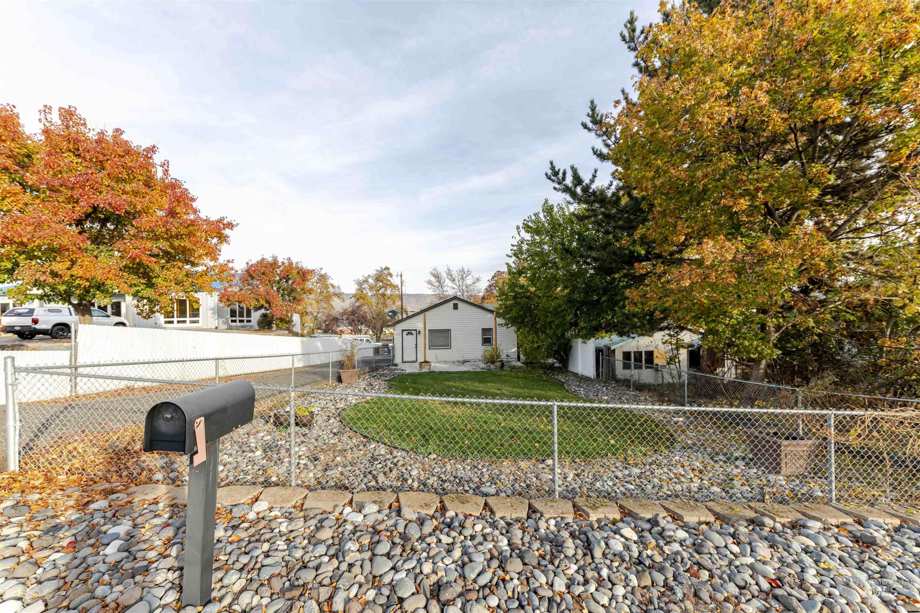 View of front of house with a fenced front yard