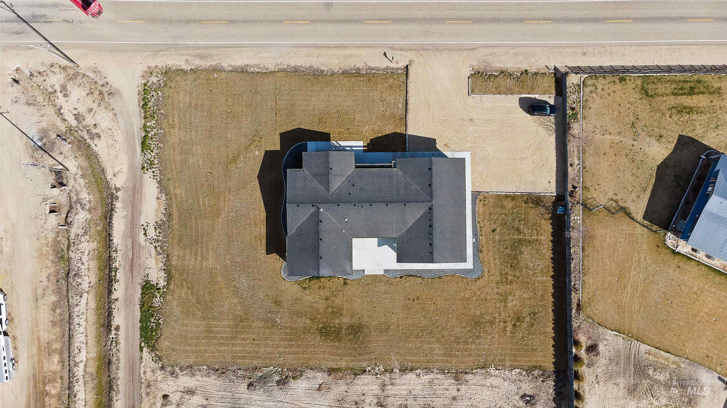 Aerial view of property and surrounding area