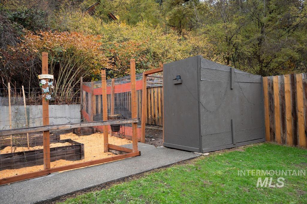 View of poultry coop