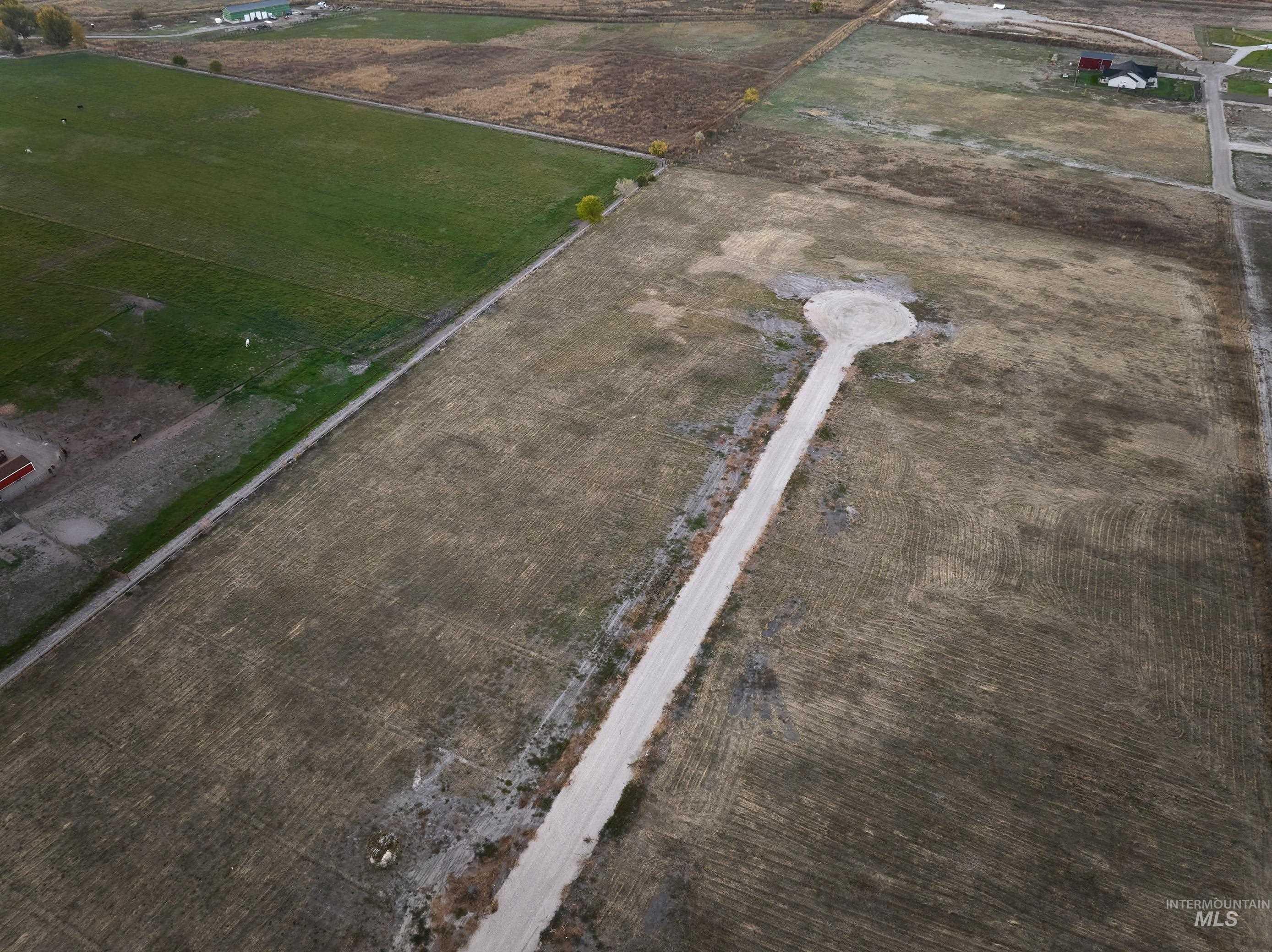 Exterior view of large plots for crops