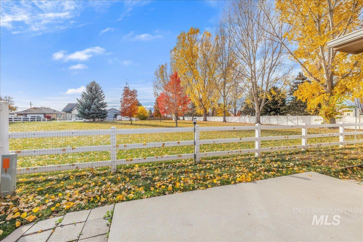 View of yard with a patio area