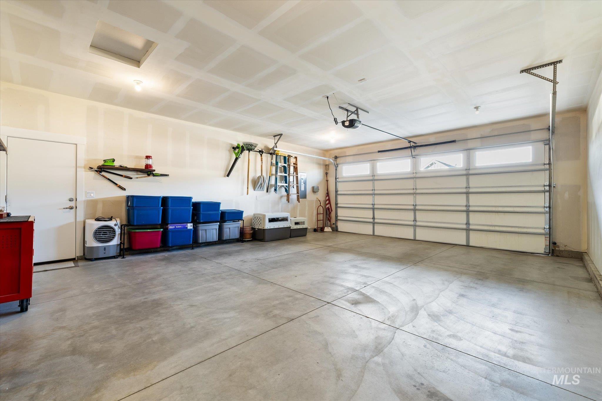 Garage with electric panel