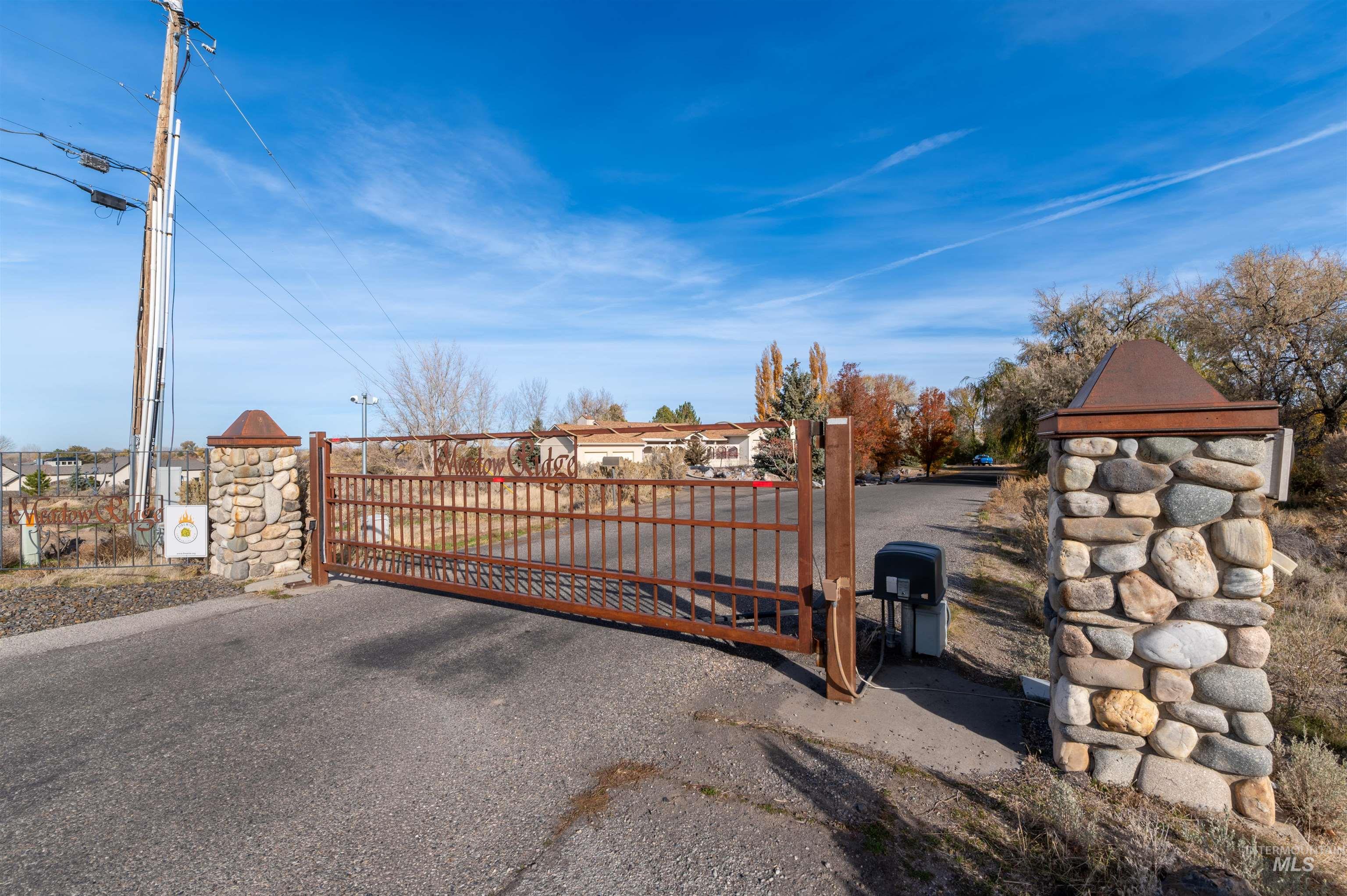 View of road with a gate