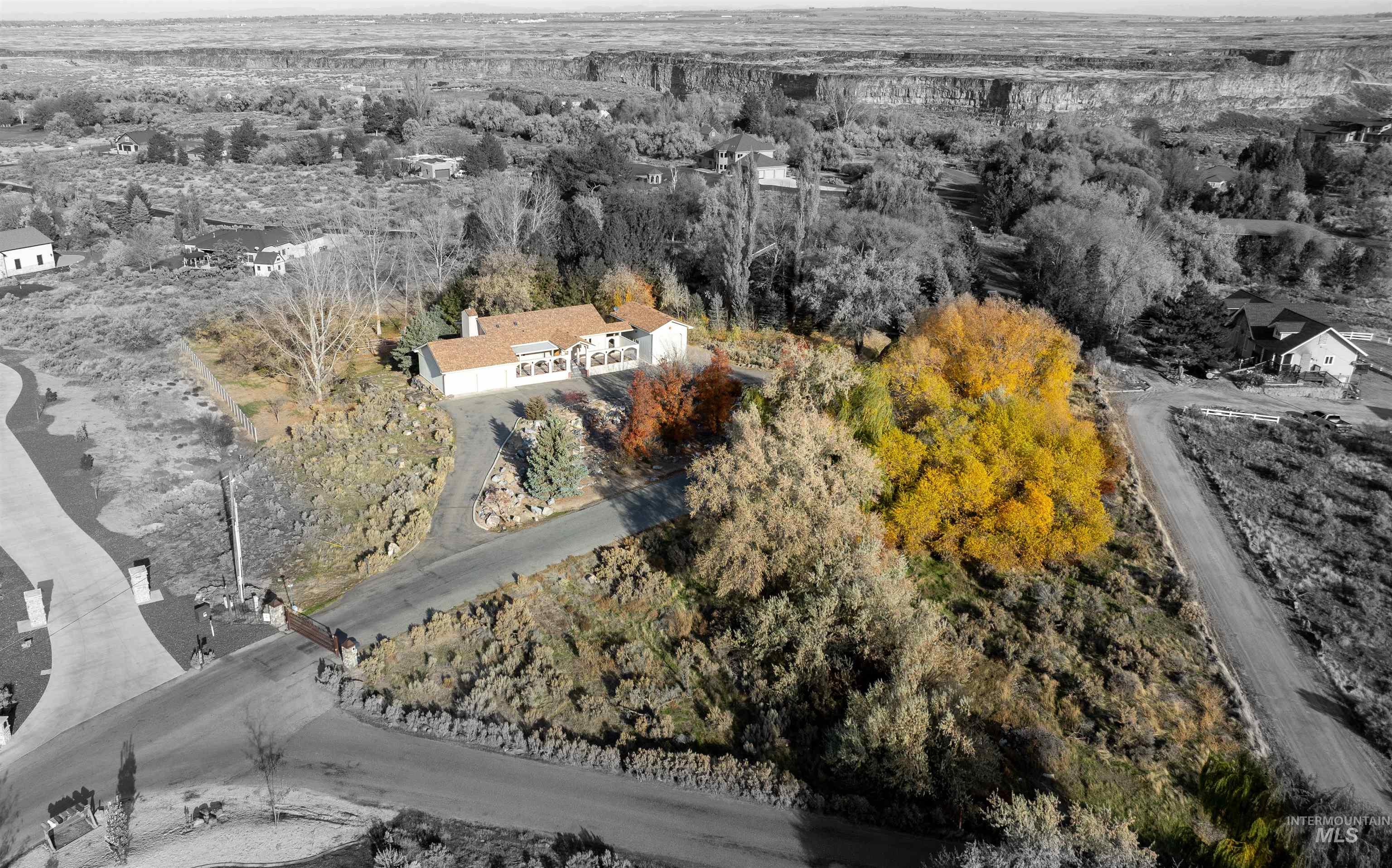 Aerial overview of property's location