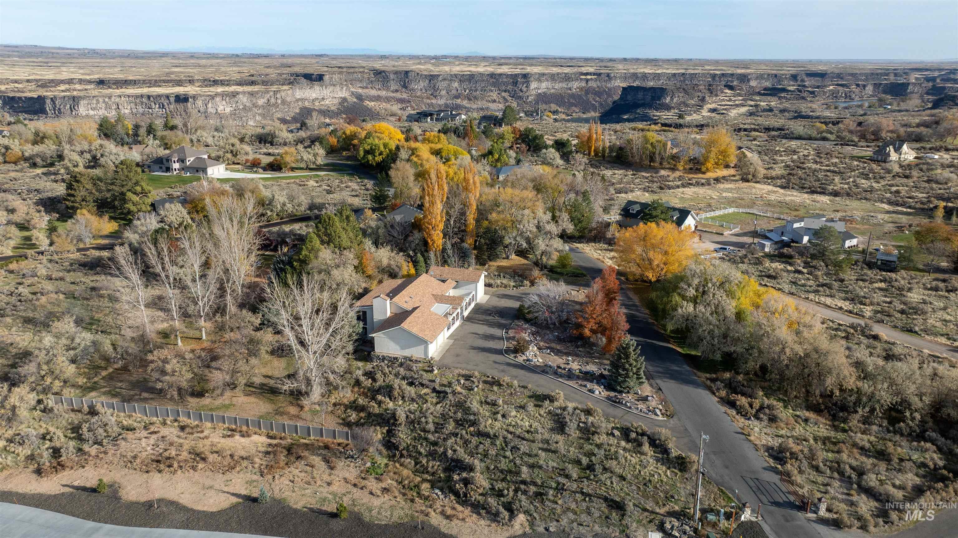 Aerial view of property's location