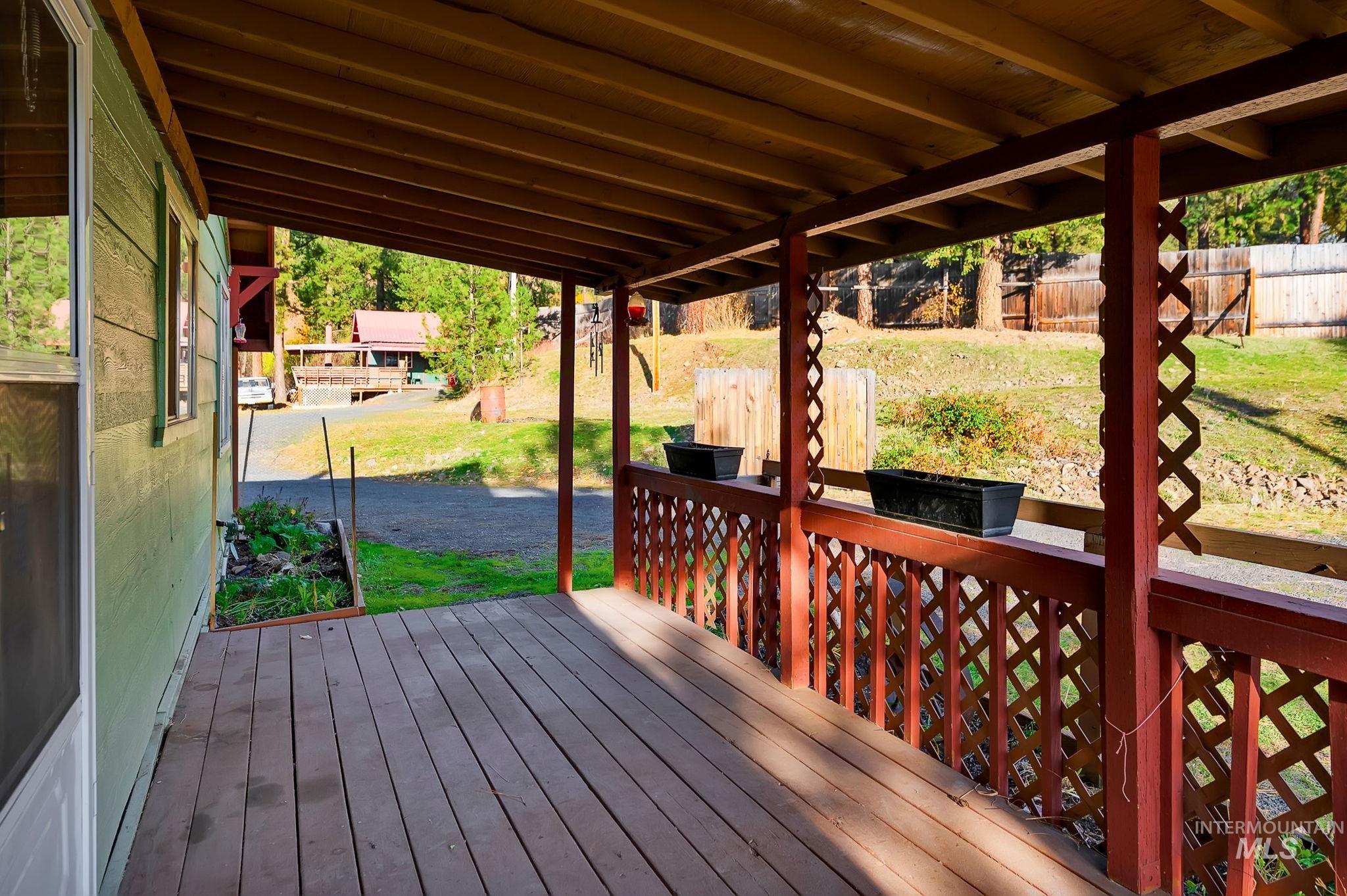 View of wooden terrace