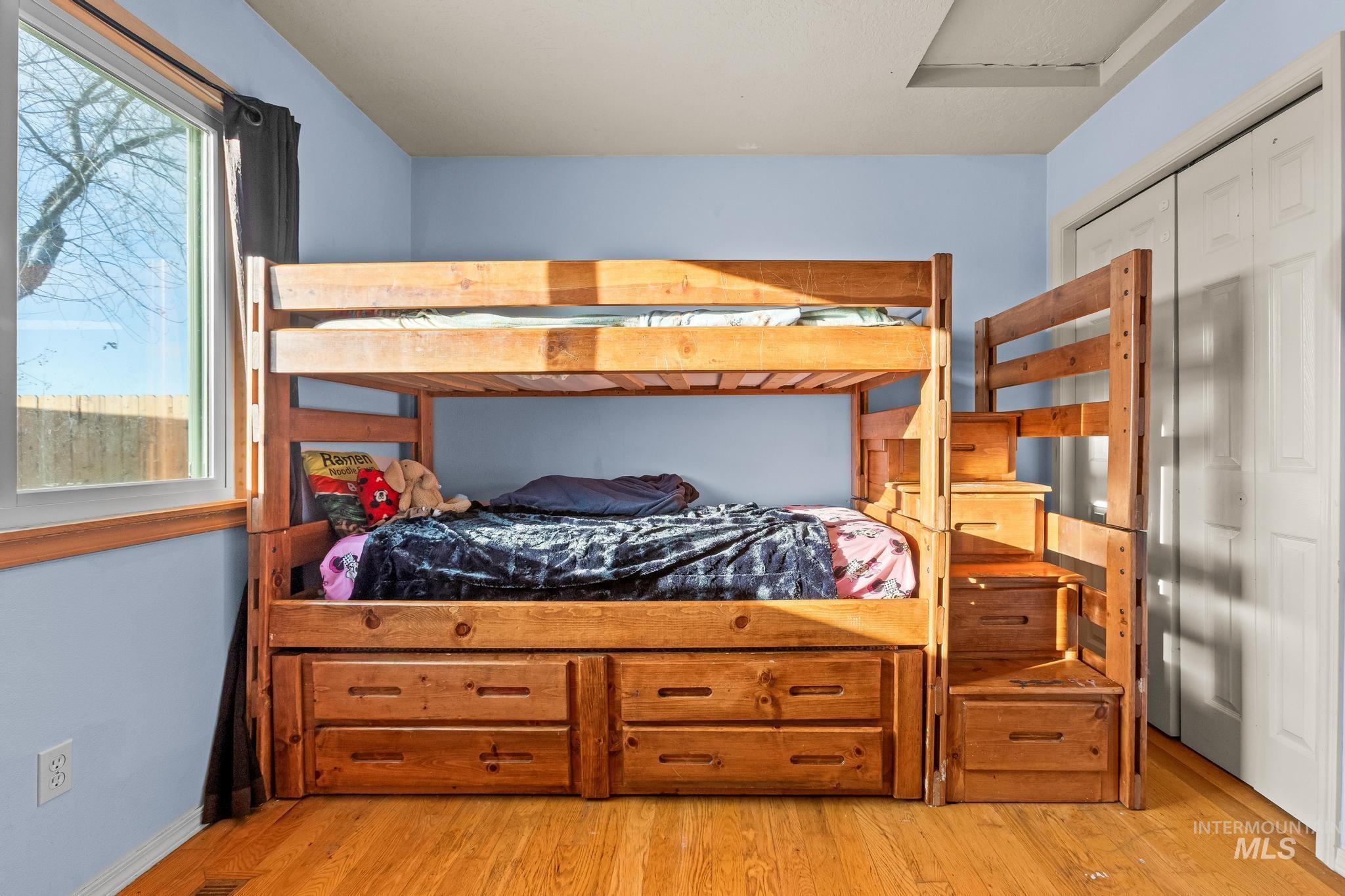 Bedroom featuring light wood finished floors
