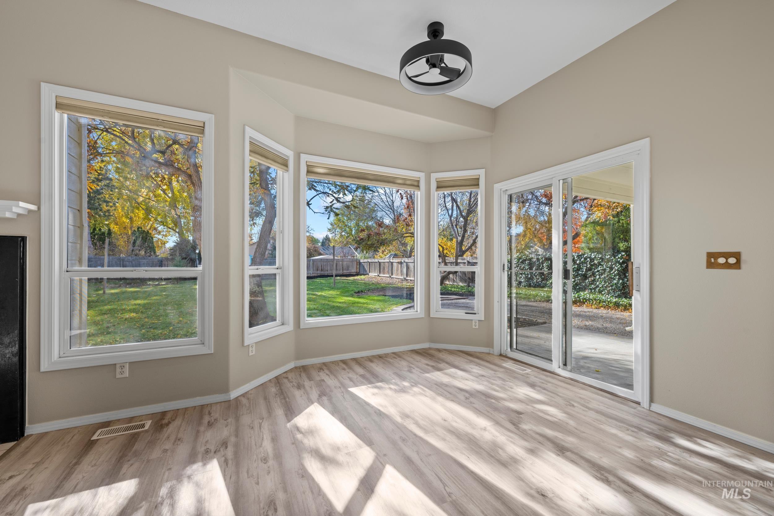 Dining area with natural light