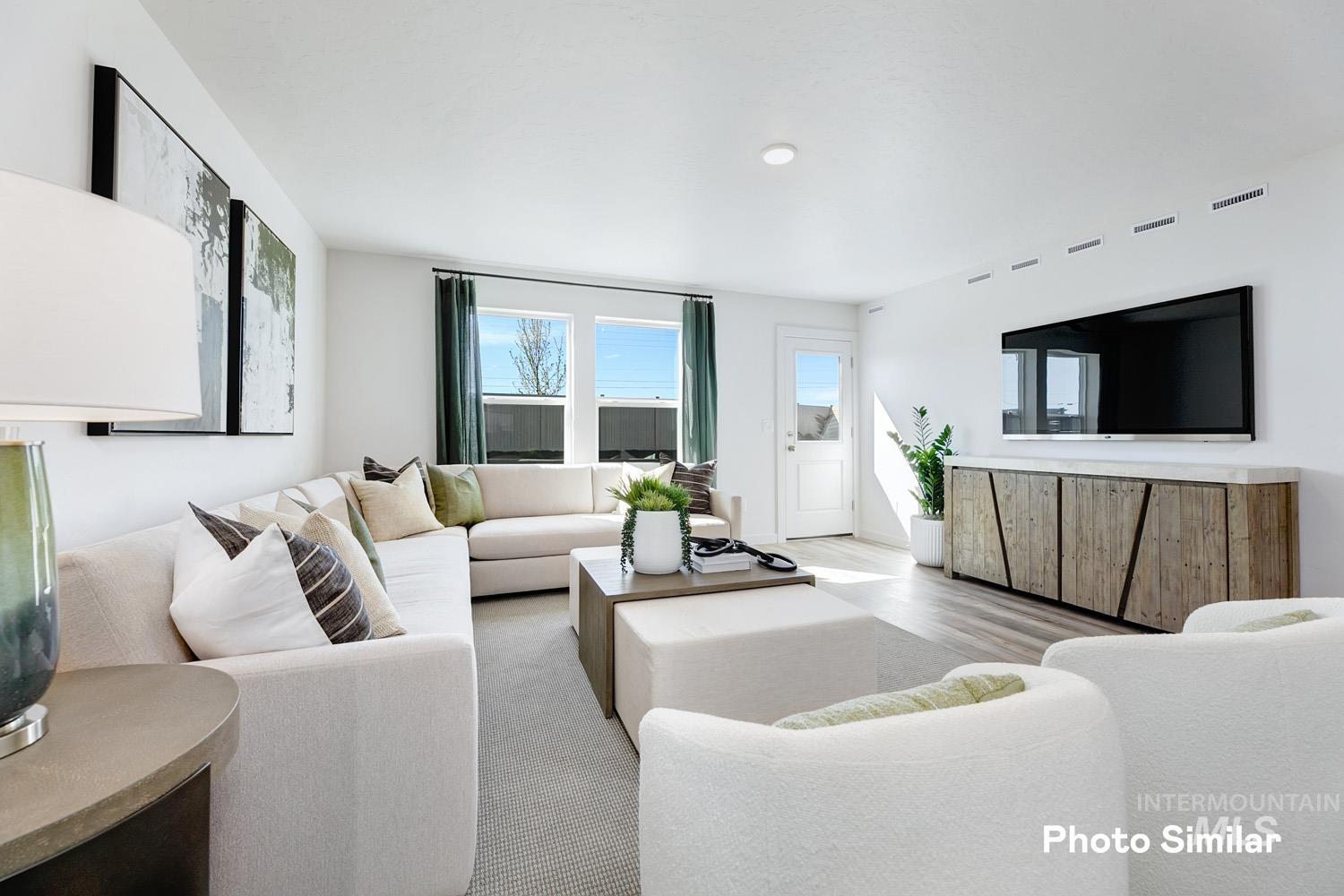 Living room featuring wood finished floors