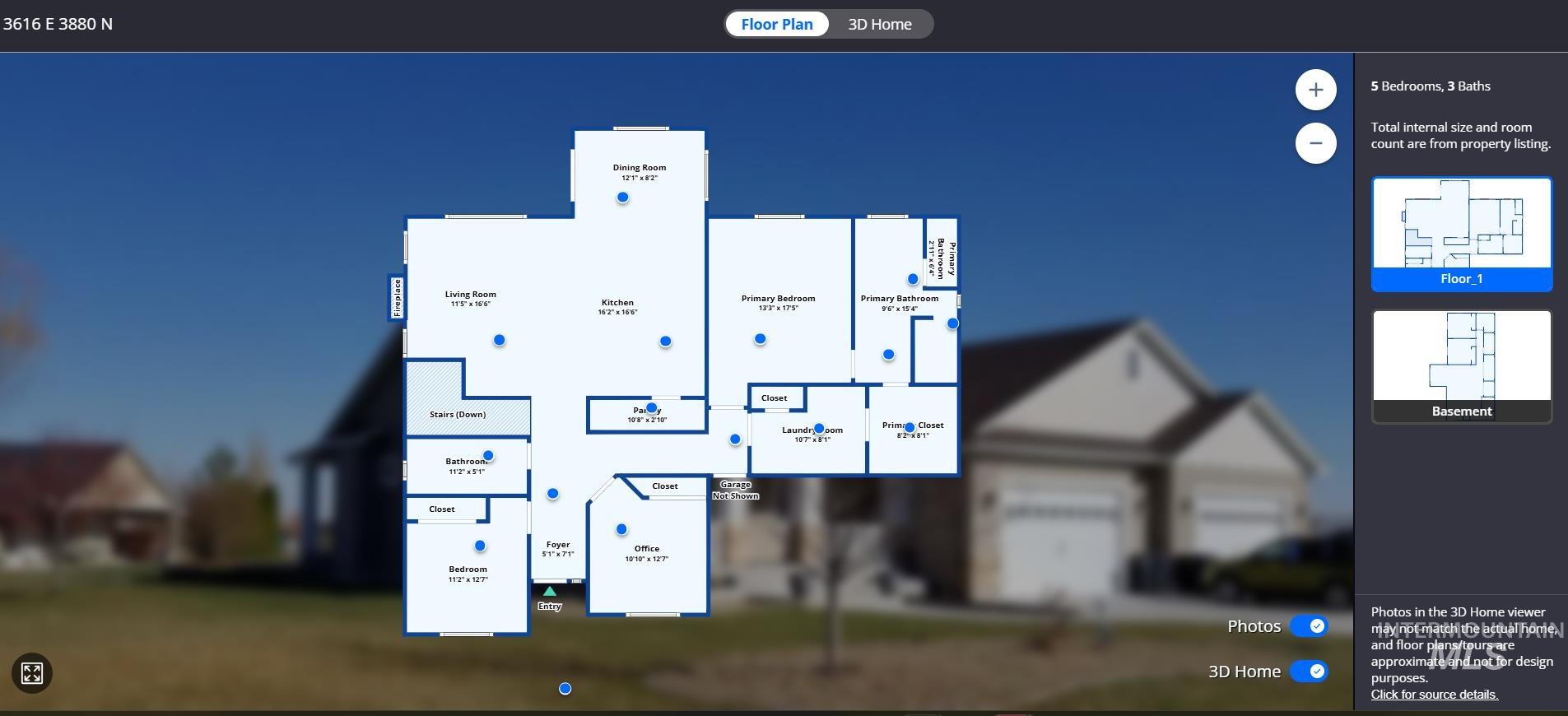 View of home floor plan