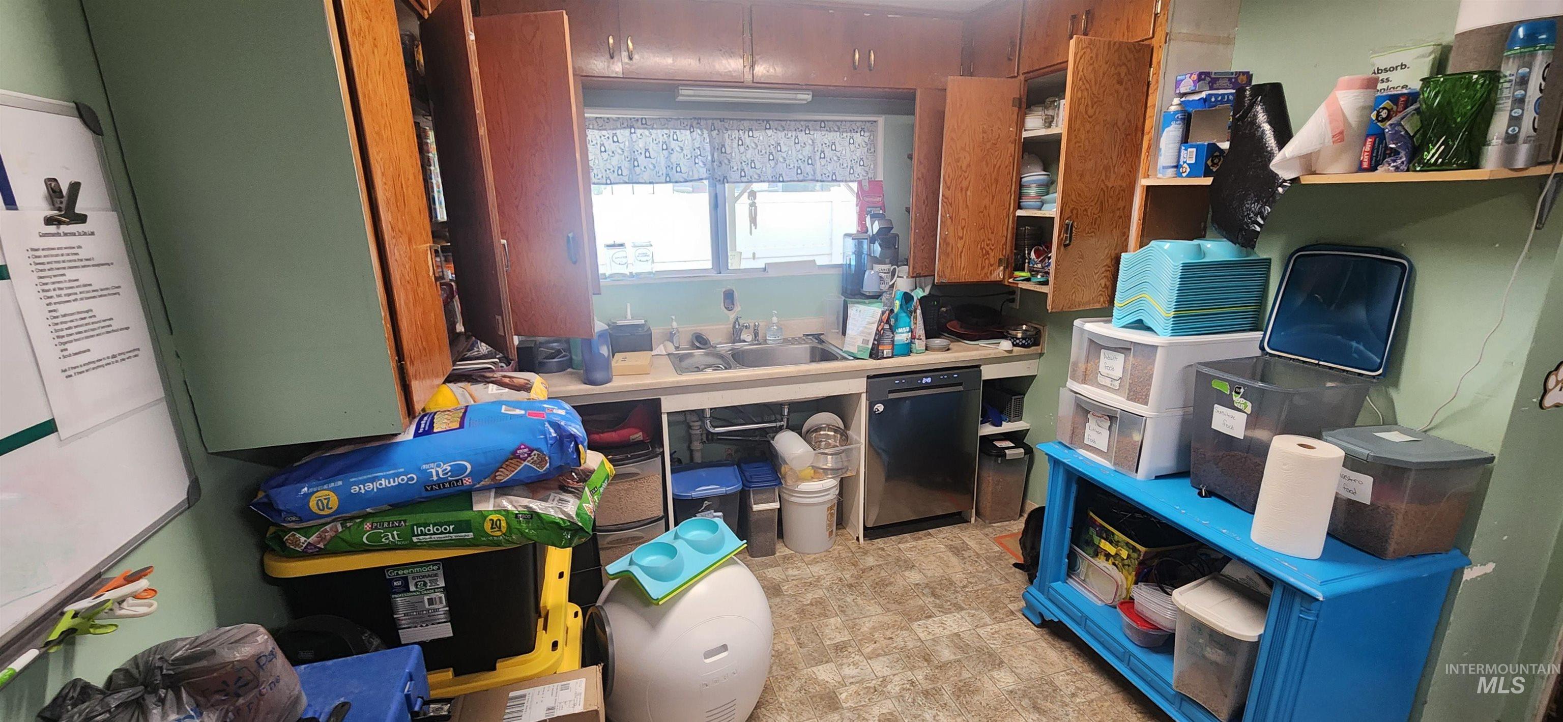 Storage featuring a sink