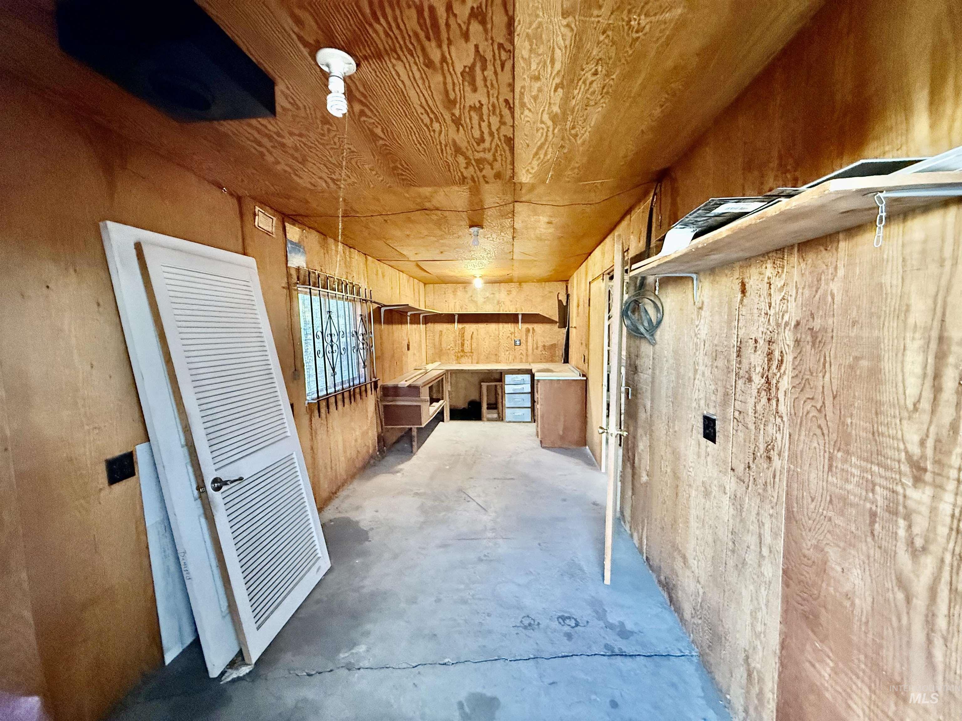 Workshop plumbed for a wood stove