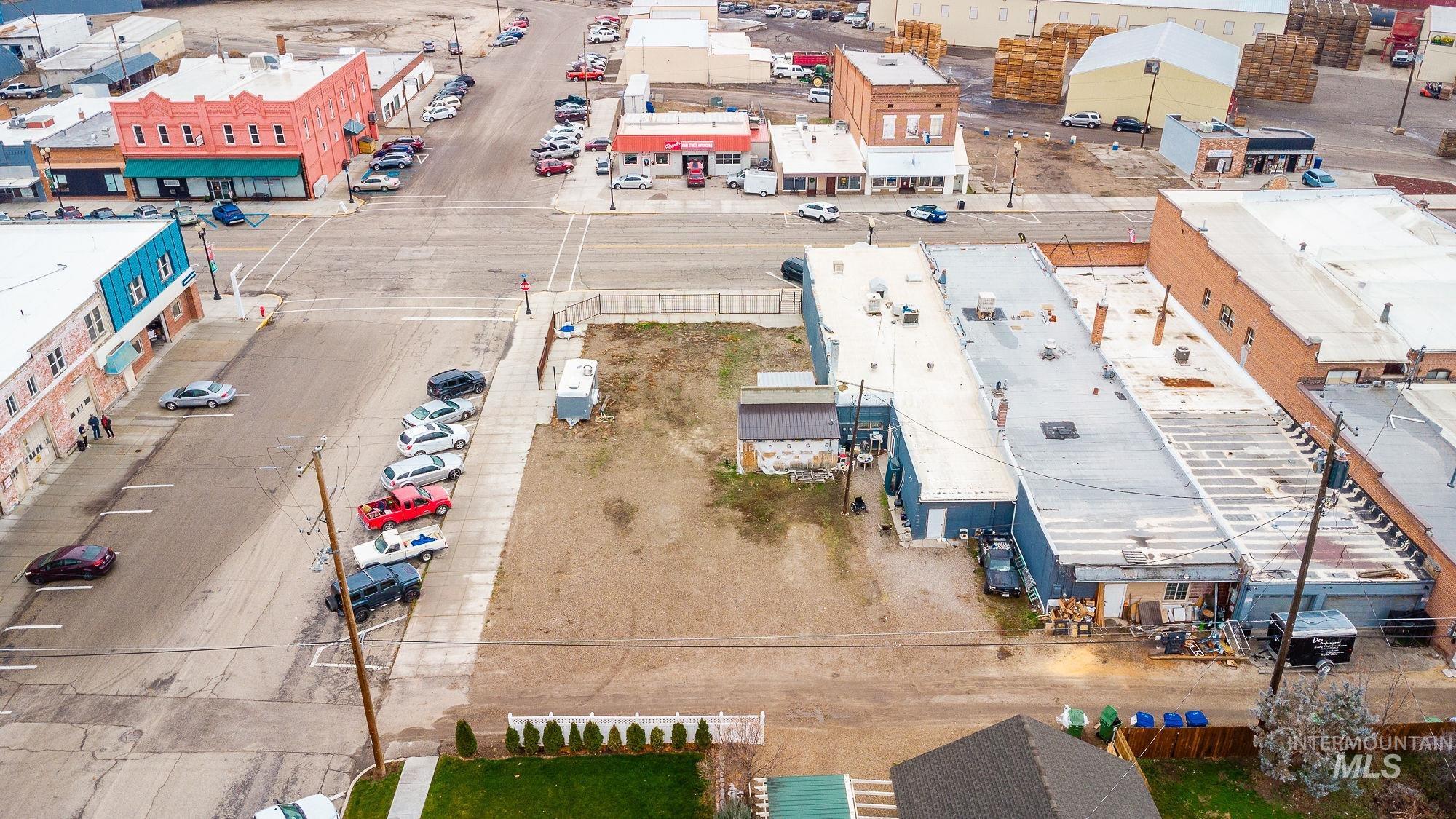 Bird's eye view of an industrial area