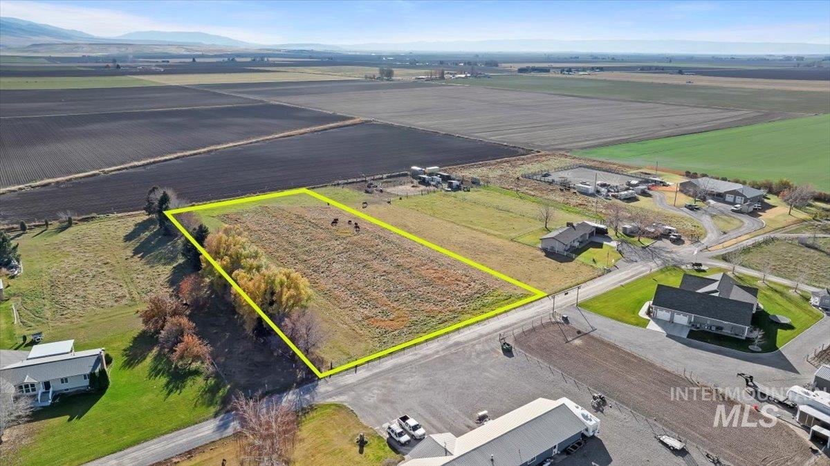 View of rural area with property boundaries highlighted and abundant farmland