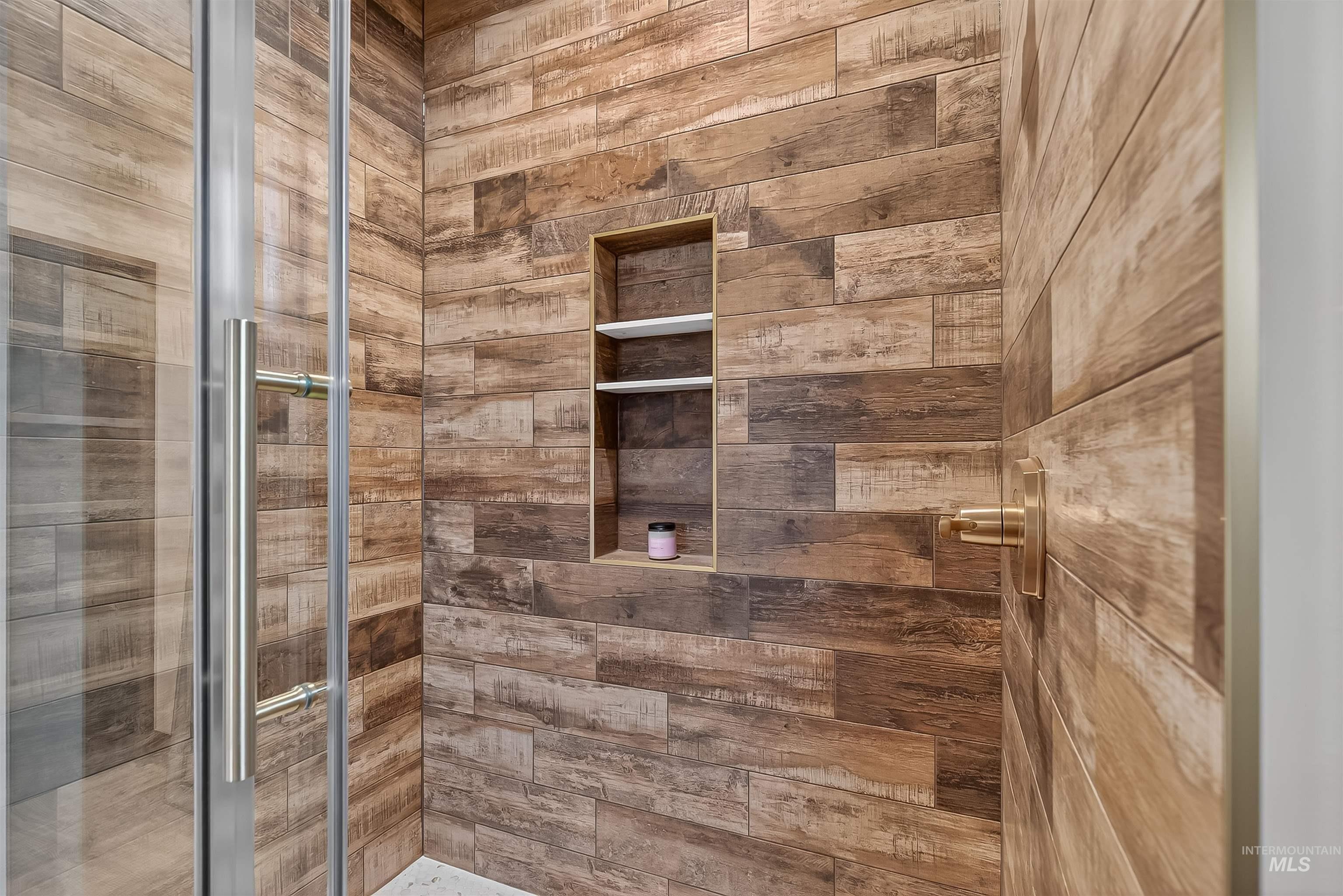 Bathroom with a stall shower