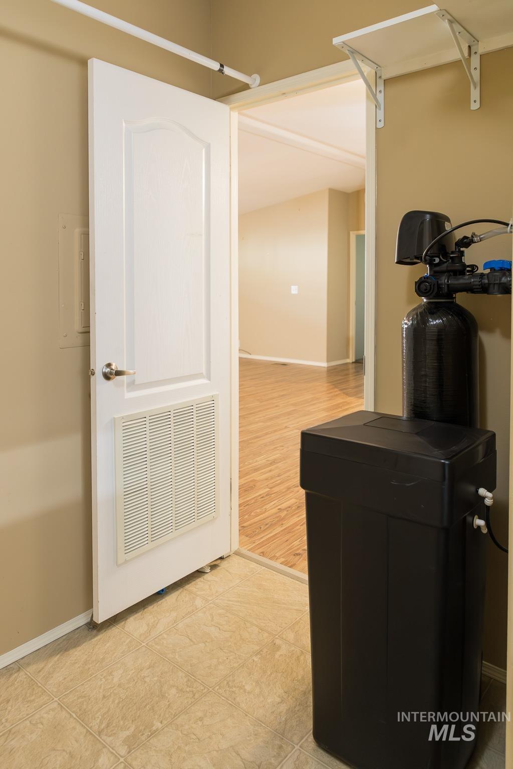 Hallway with baseboards