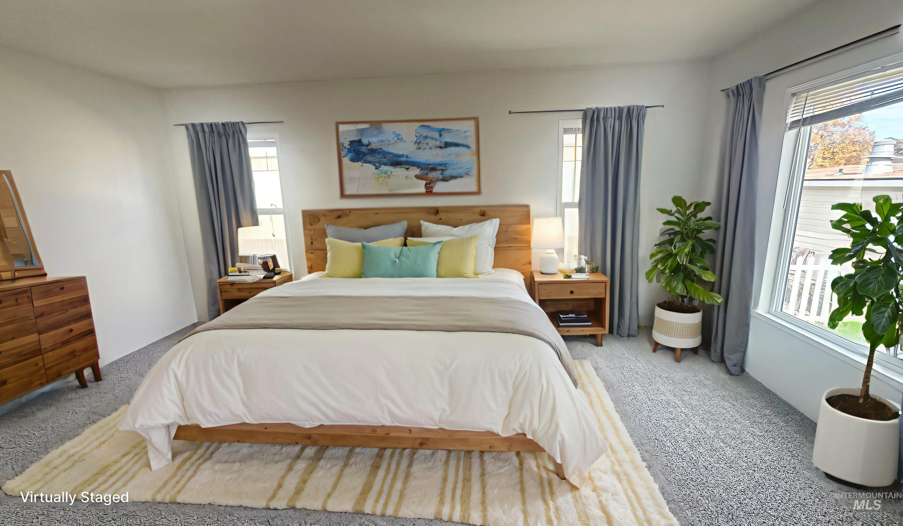 View of carpeted bedroom