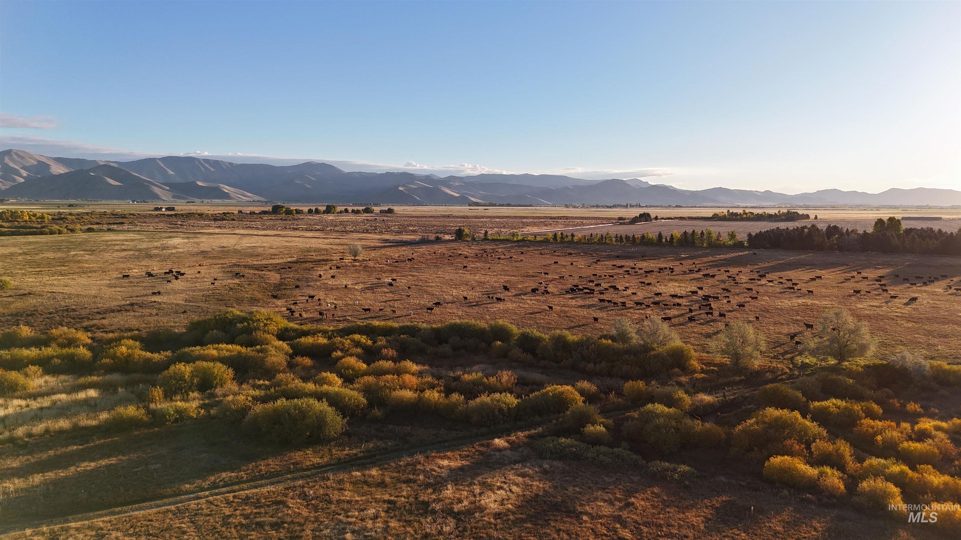 View of mountain background with rural landscape