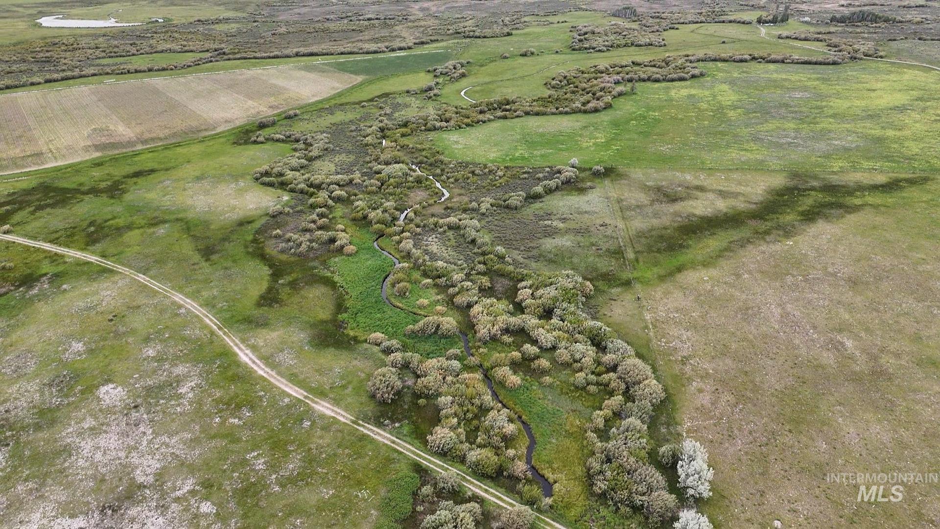 Aerial overview of property's location with rural landscape