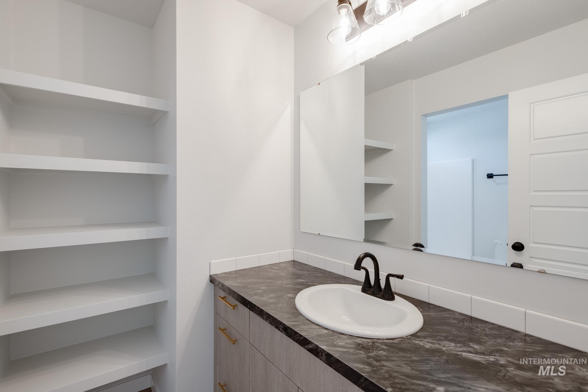 Bathroom featuring vanity