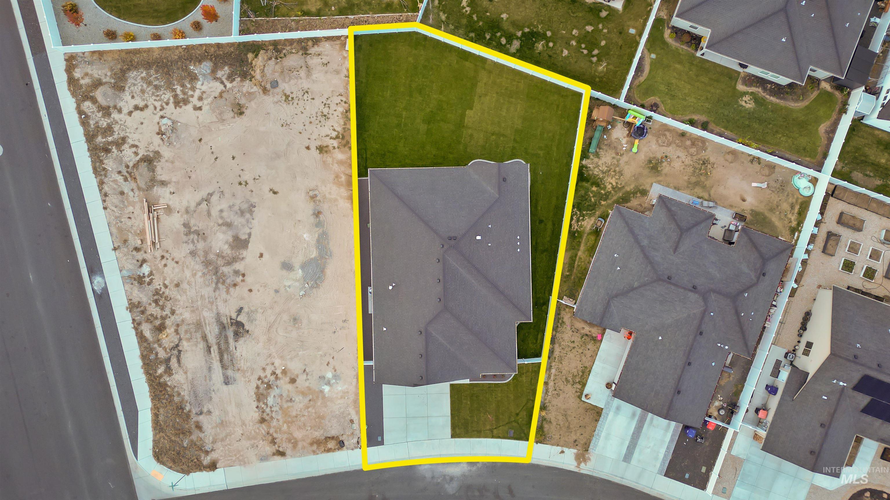 View of property location with property parcel outlined