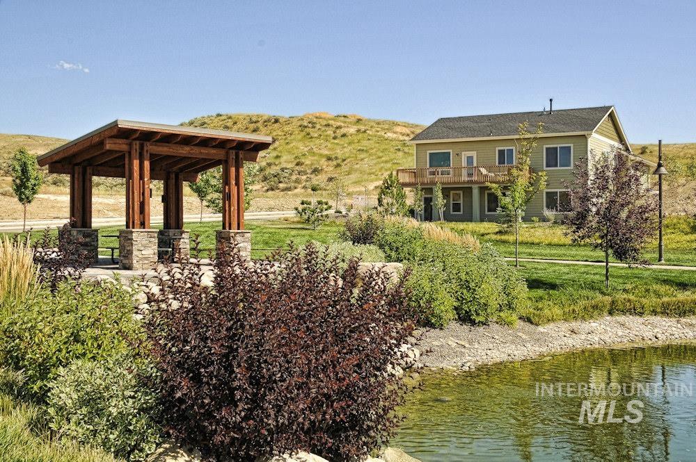 Rear view of house with a water view