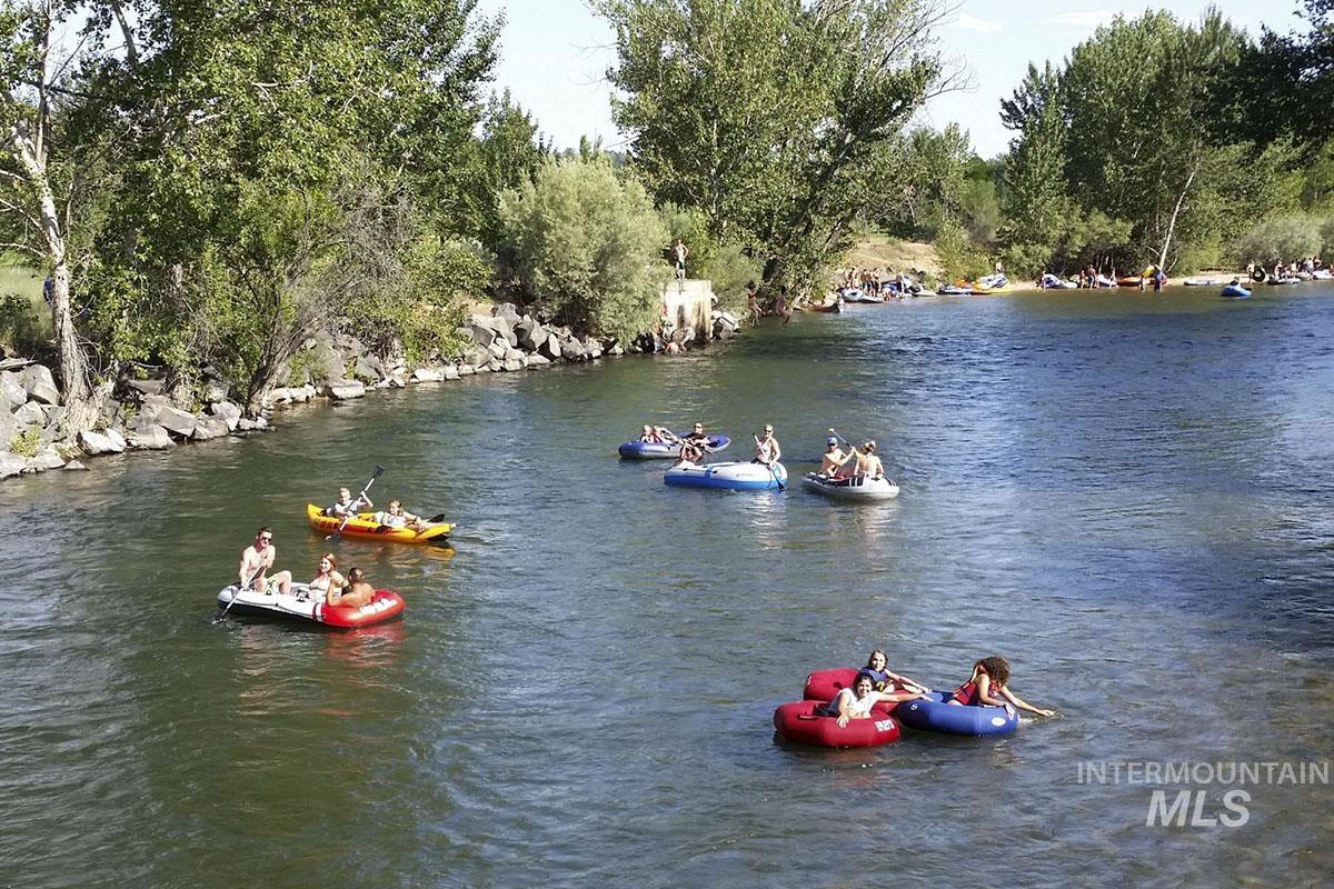 Water view with a forest