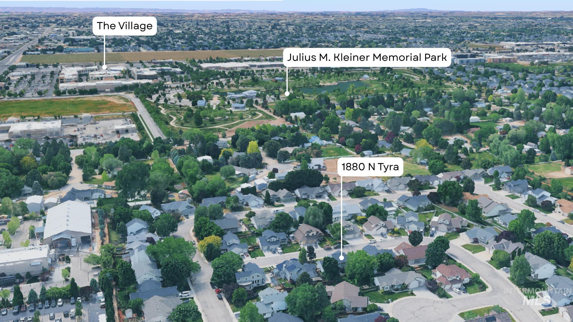 View of property location with nearby suburban area