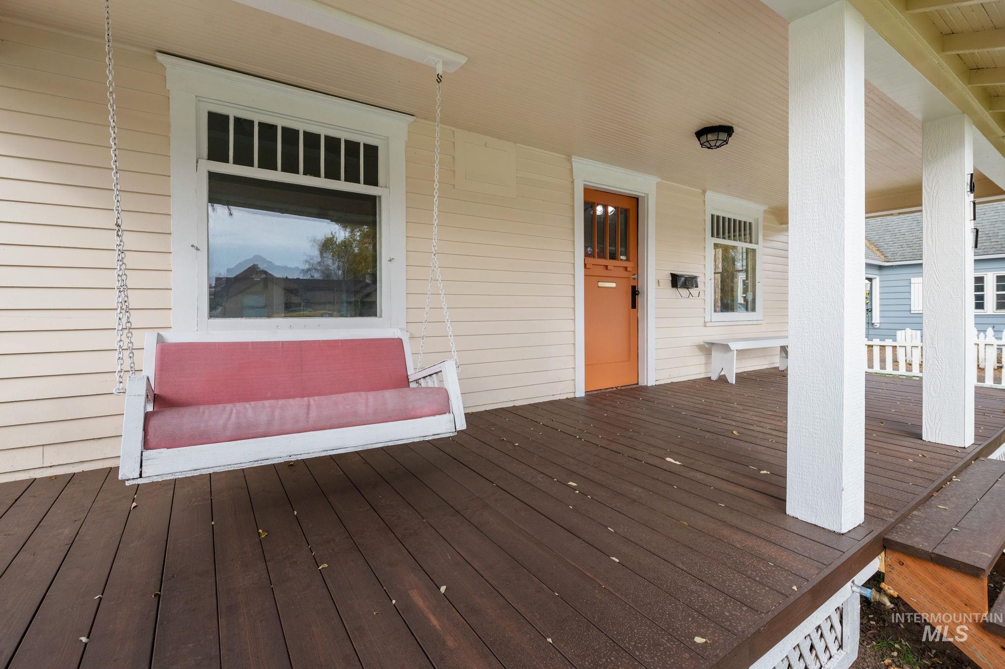 View of wooden porch