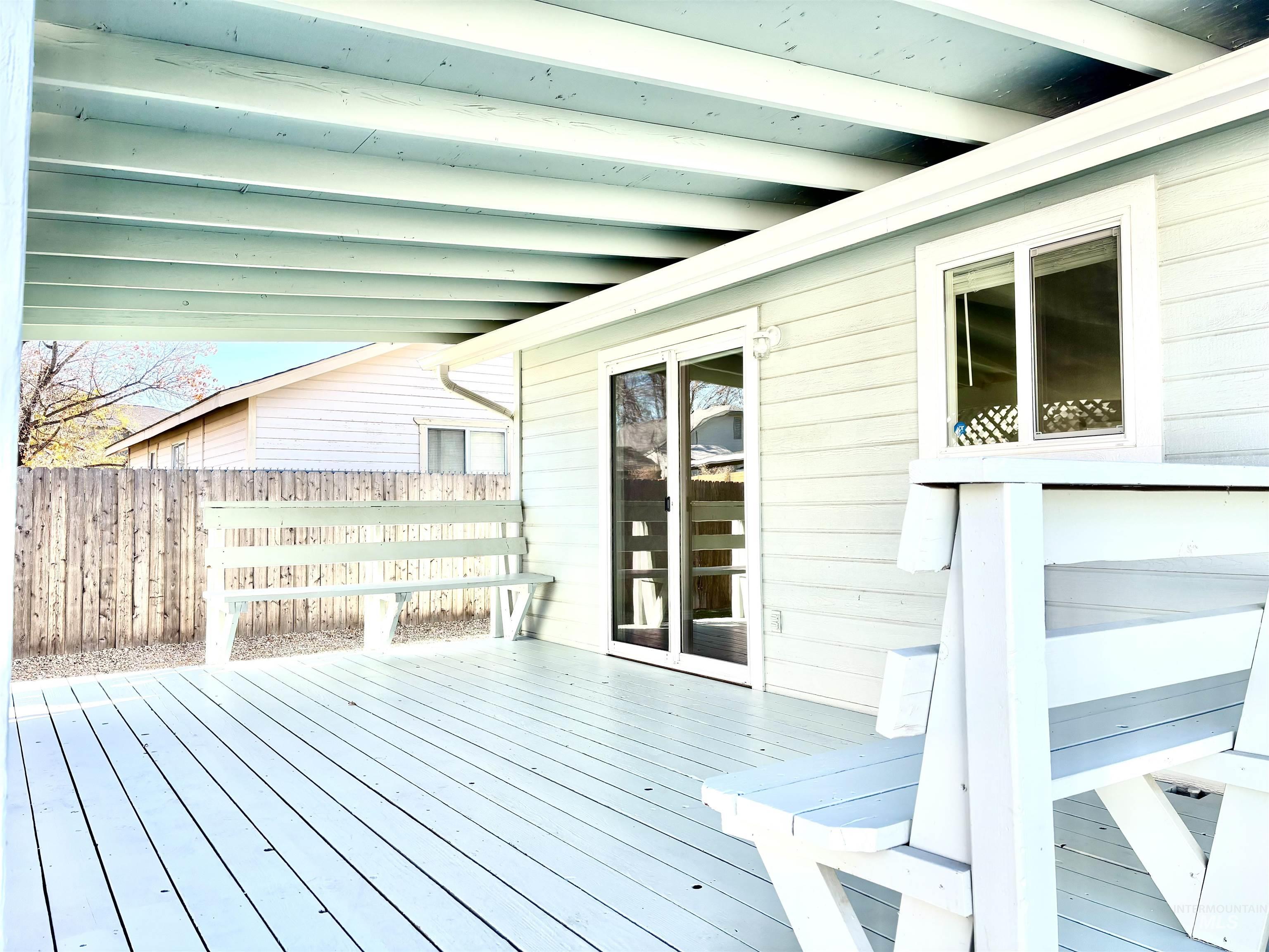 View of wooden terrace