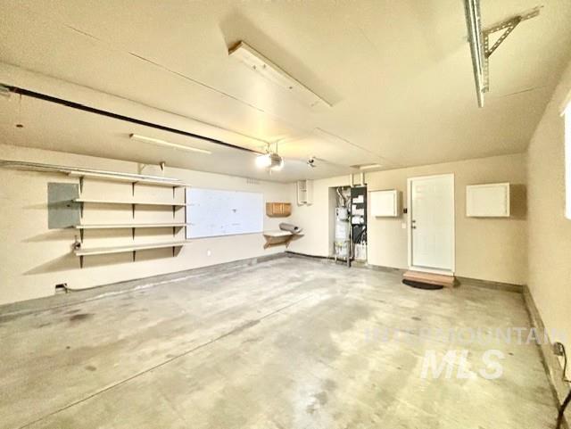 Garage featuring electric panel