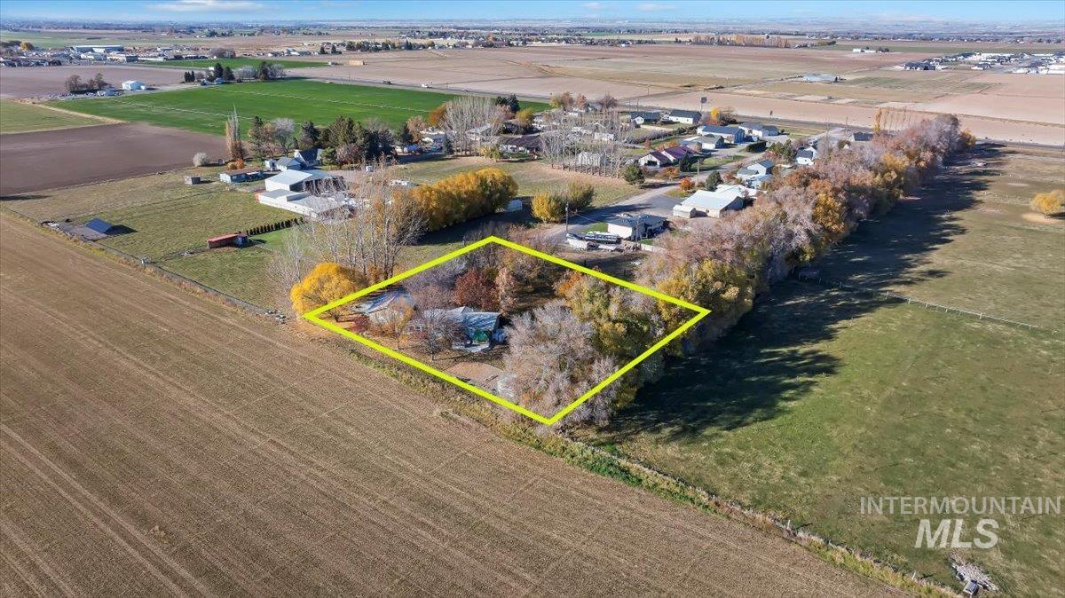 View of rural area featuring property parcel outlined