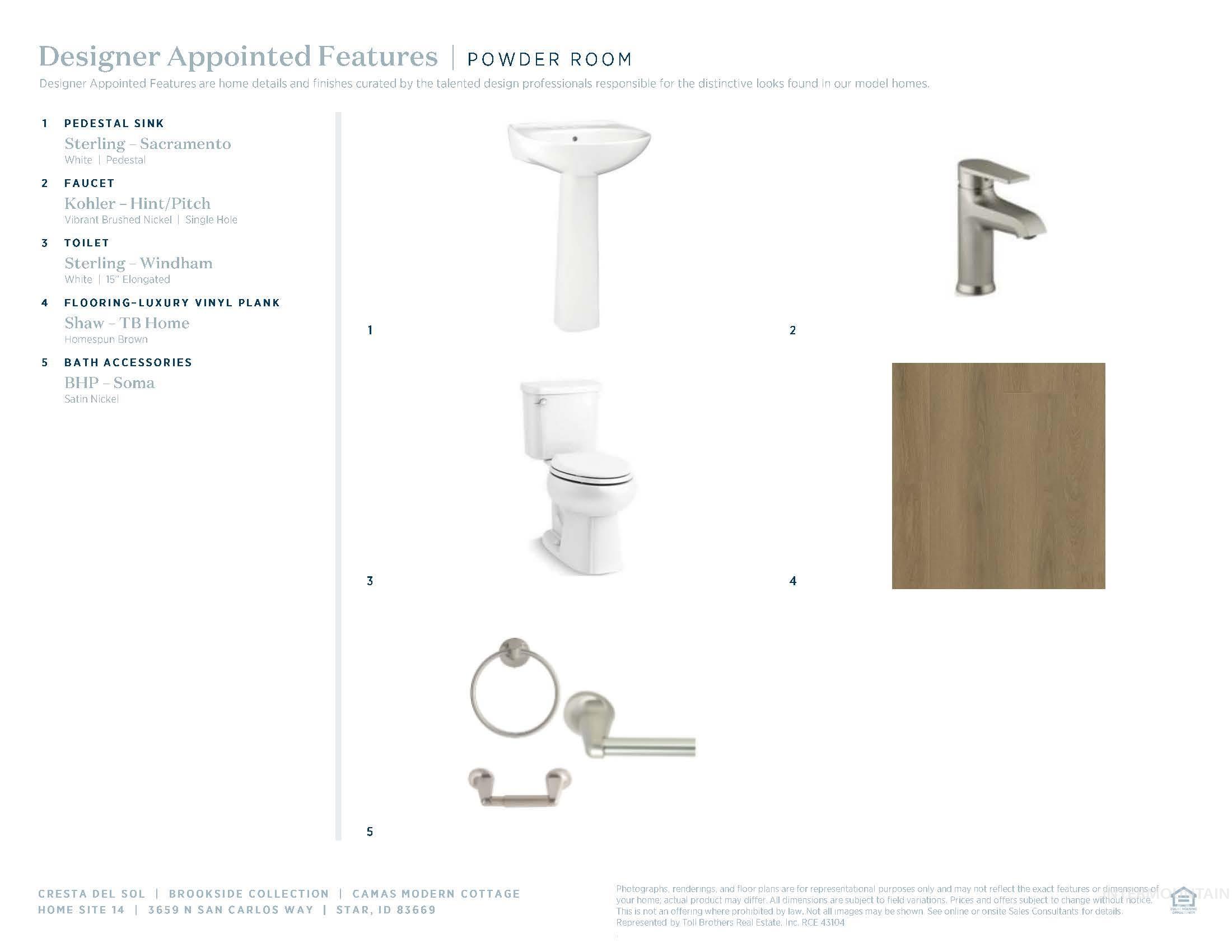 View of miscellaneous listing collateral