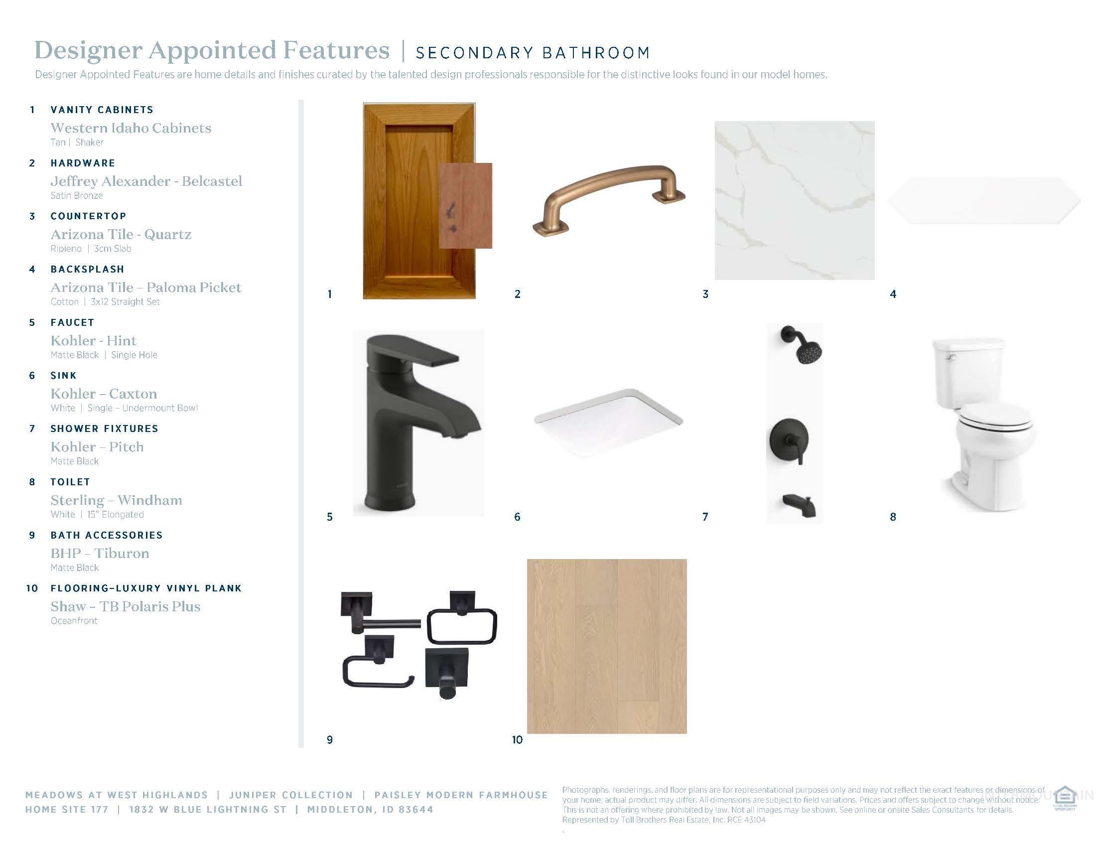 View of miscellaneous listing collateral