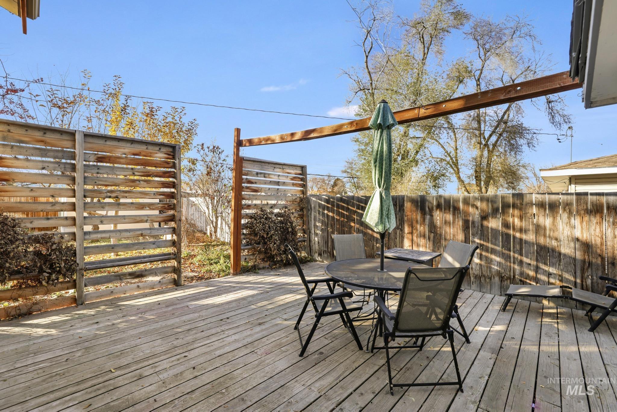 Deck featuring outdoor dining area