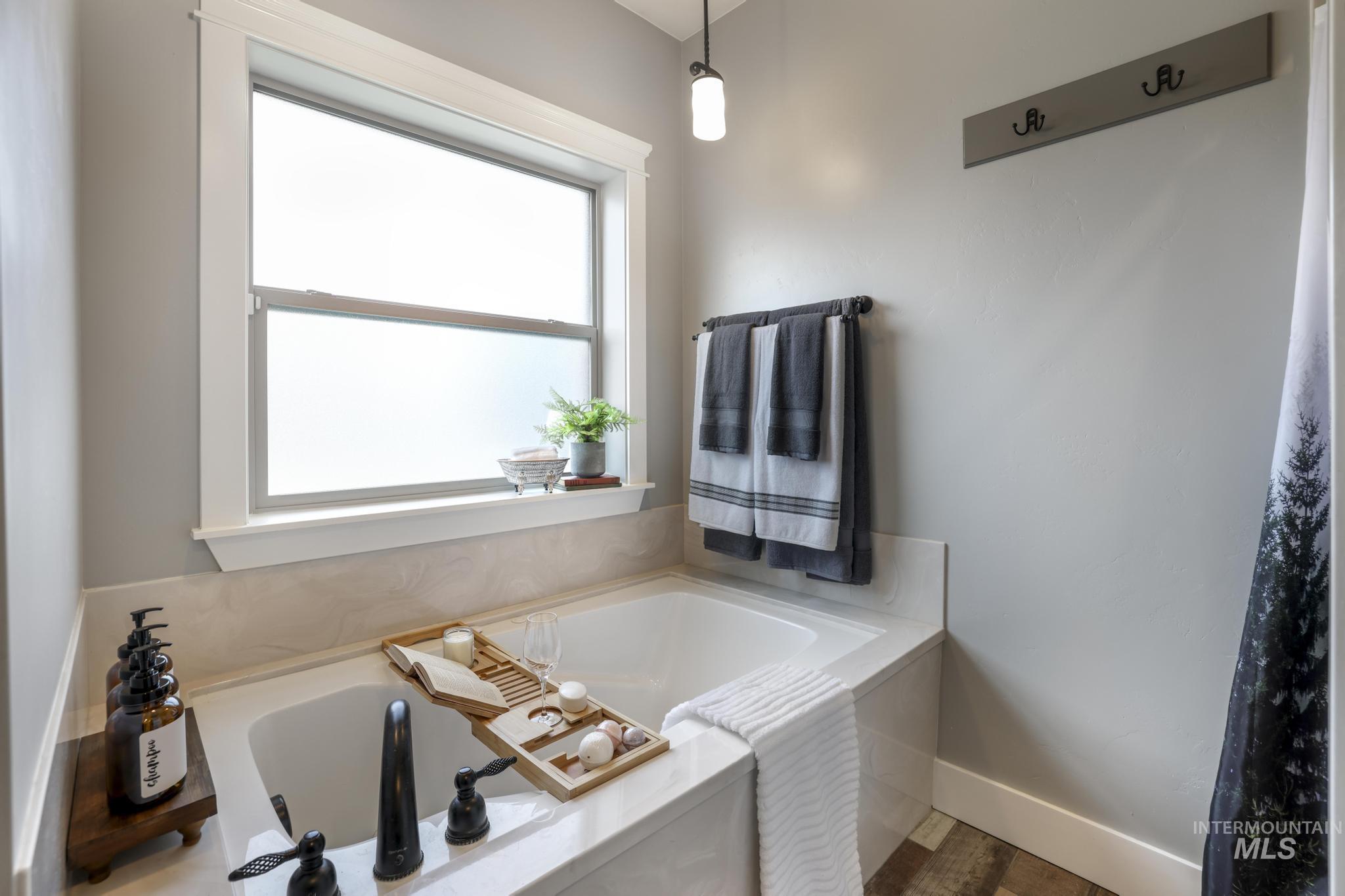 Bathroom featuring a garden tub