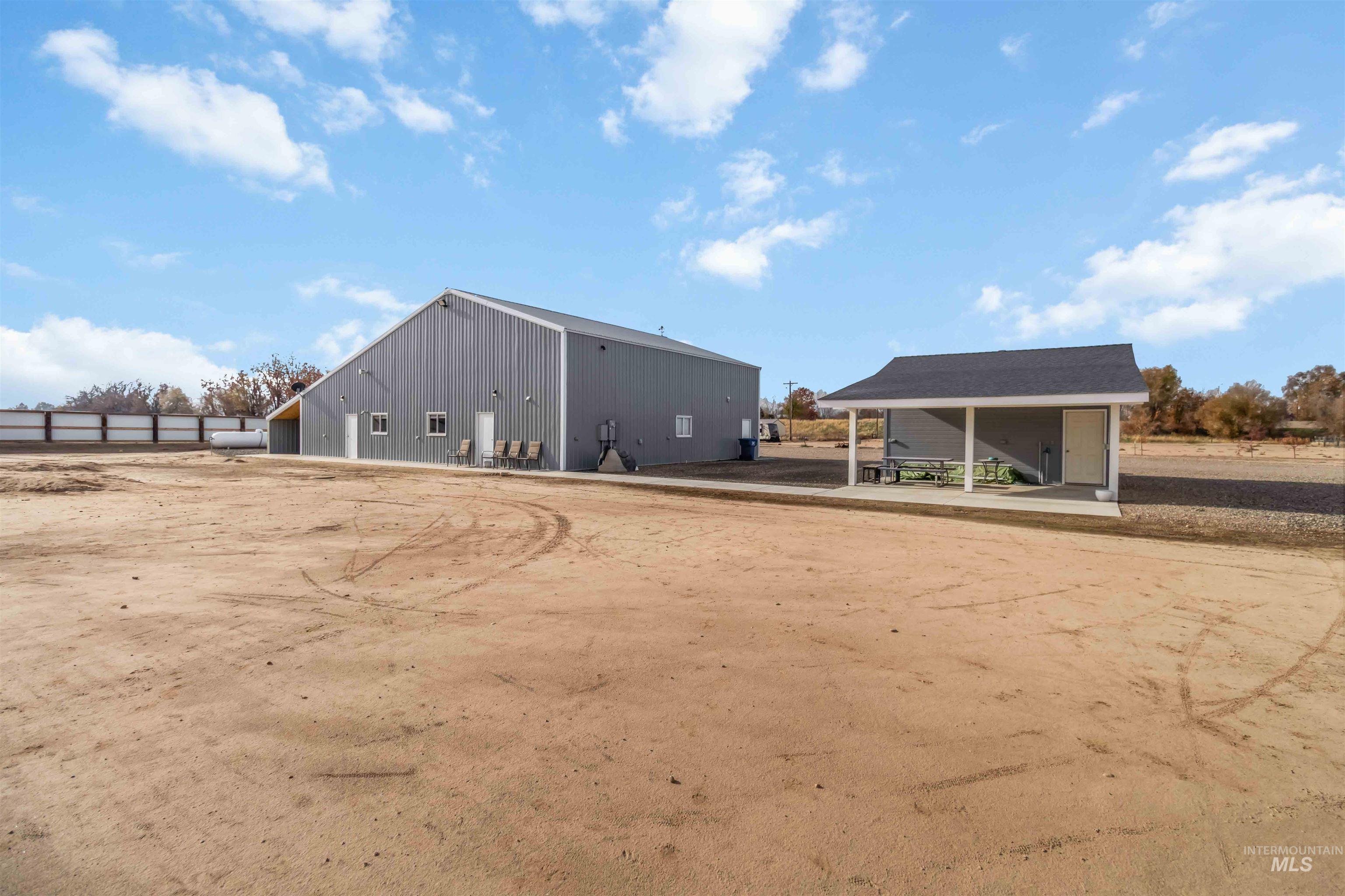 View of pole building