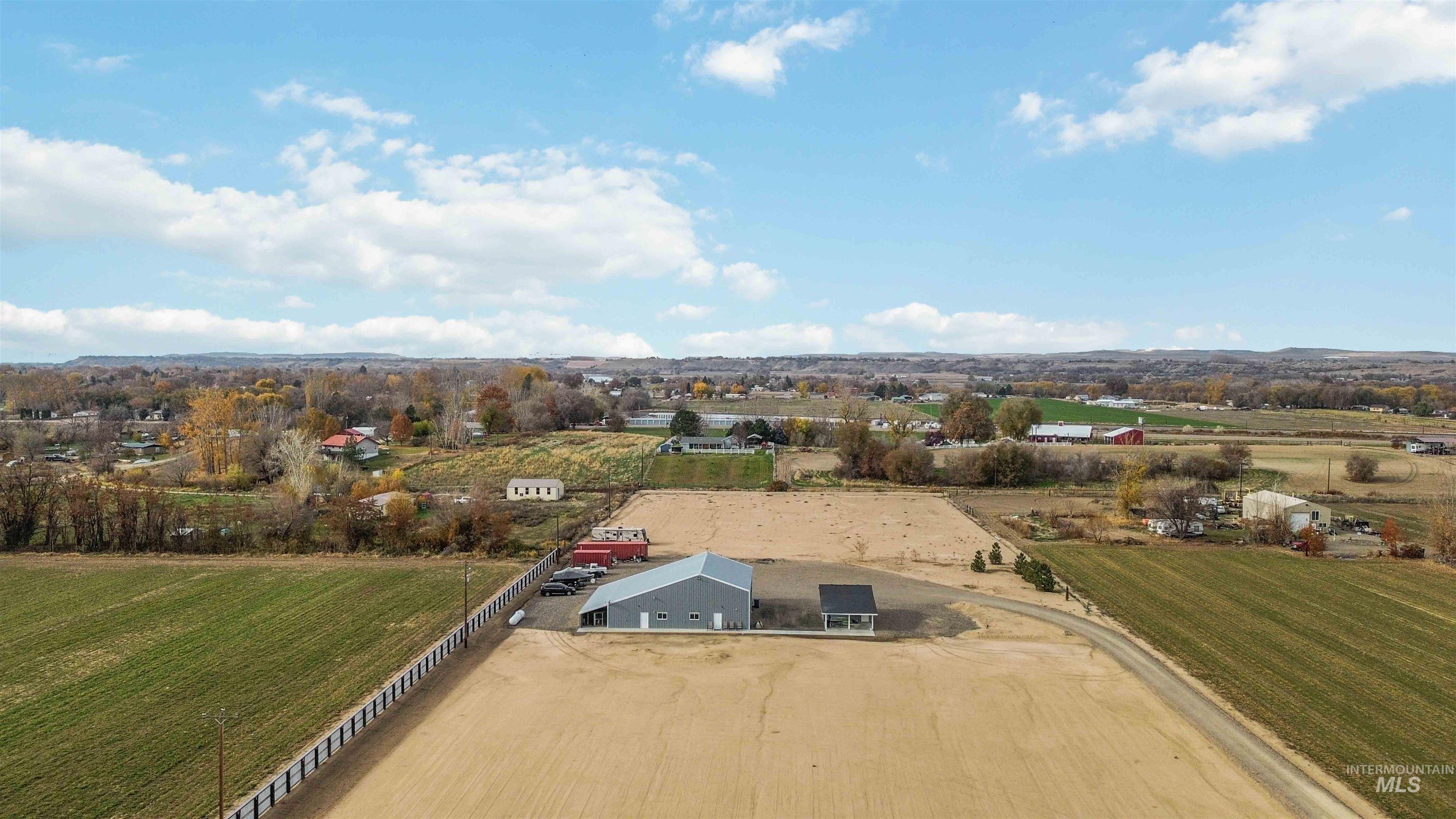 Overview of rural landscape featuring abundant farmland
