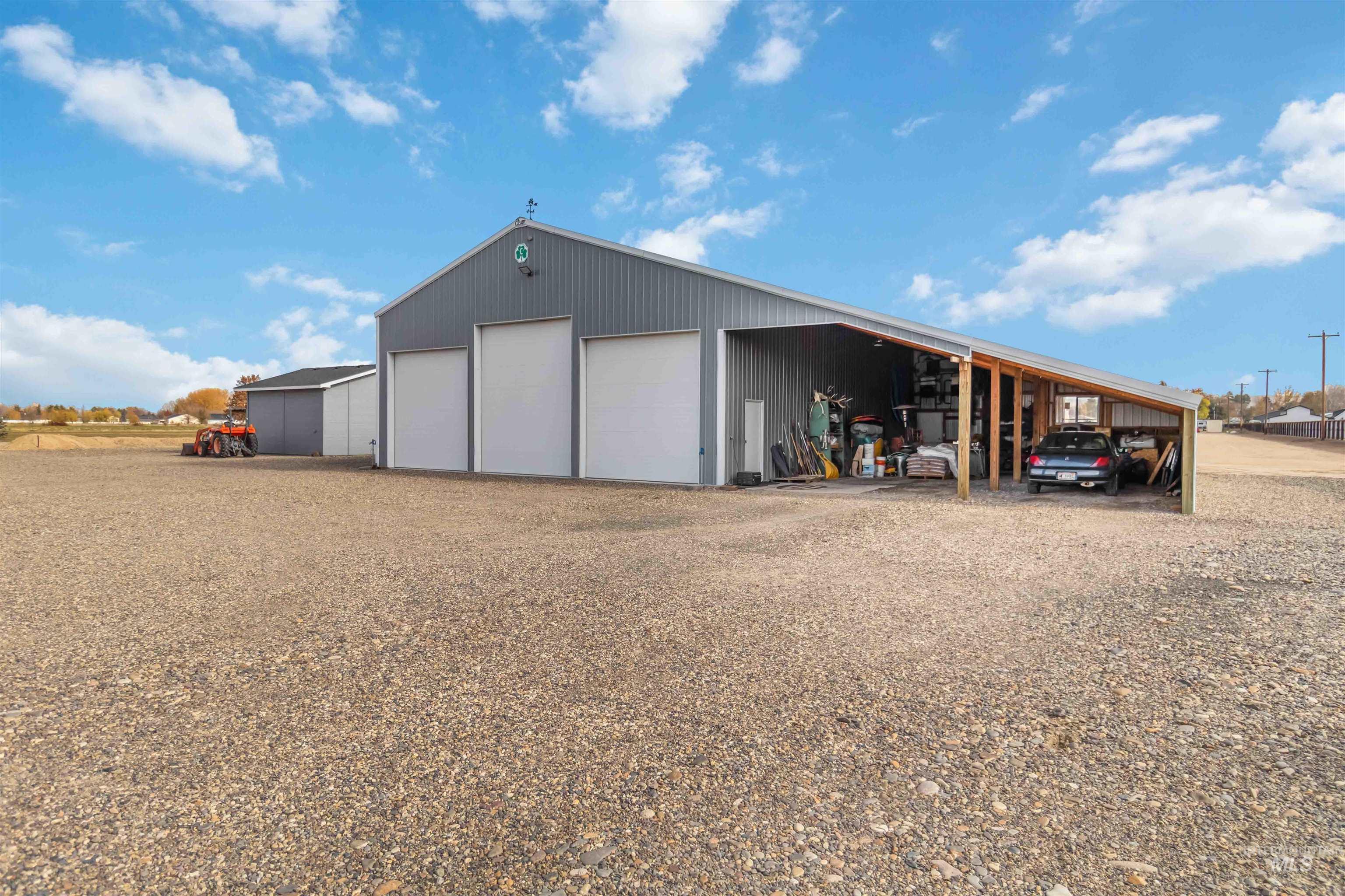 View of pole building