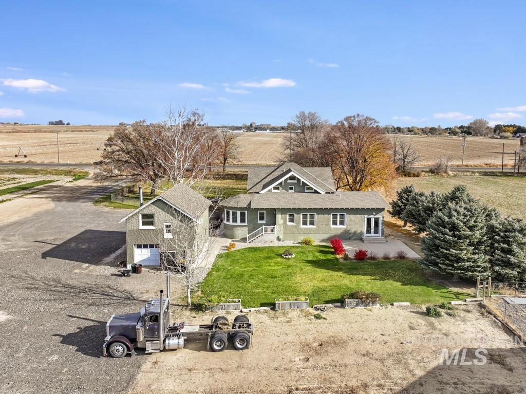 Aerial view of sparsely populated area