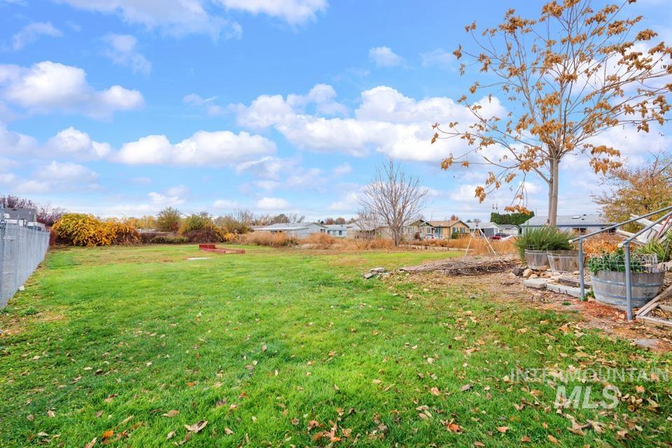 View of yard featuring a vegetable garden