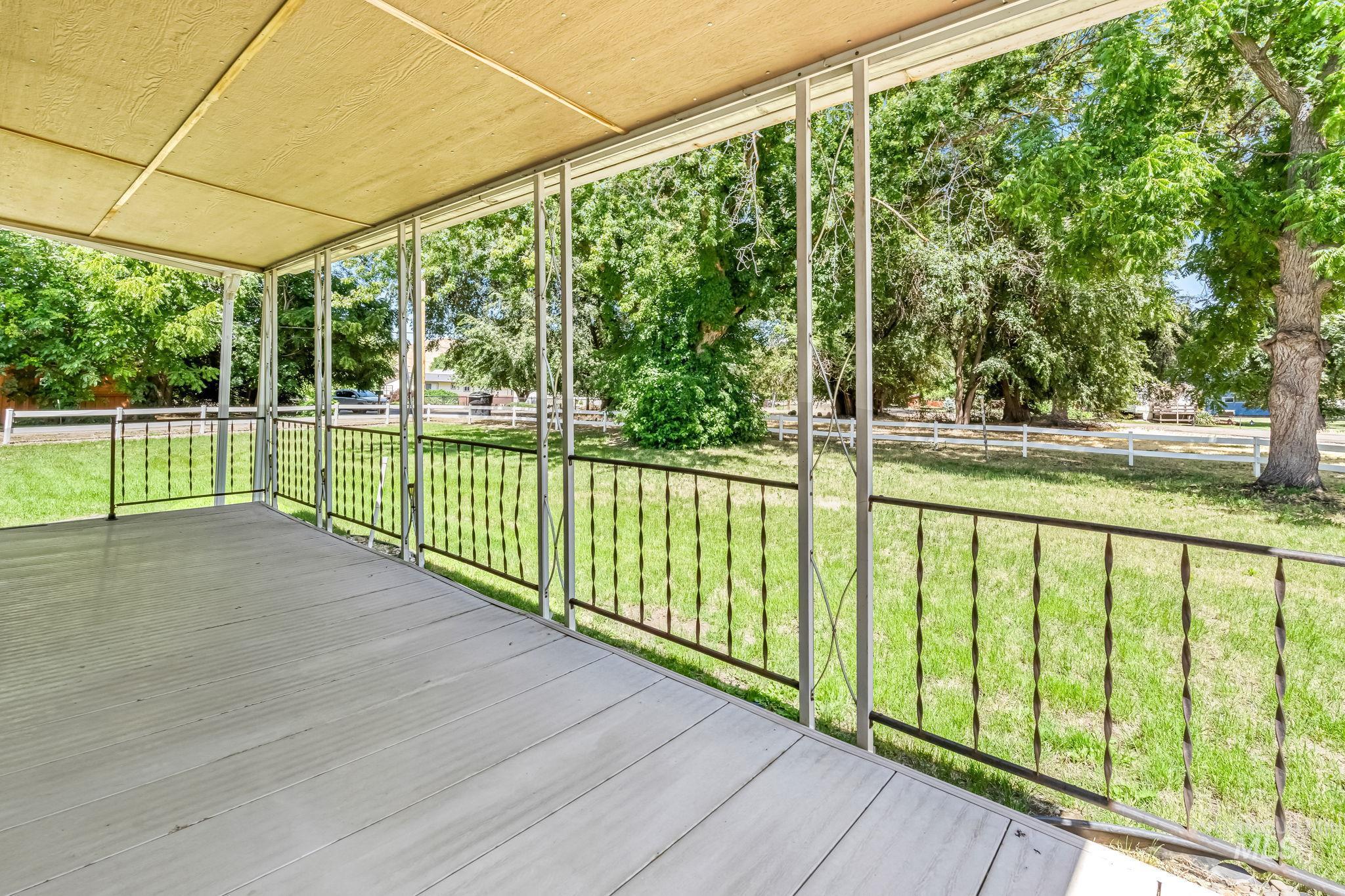 View of wooden terrace