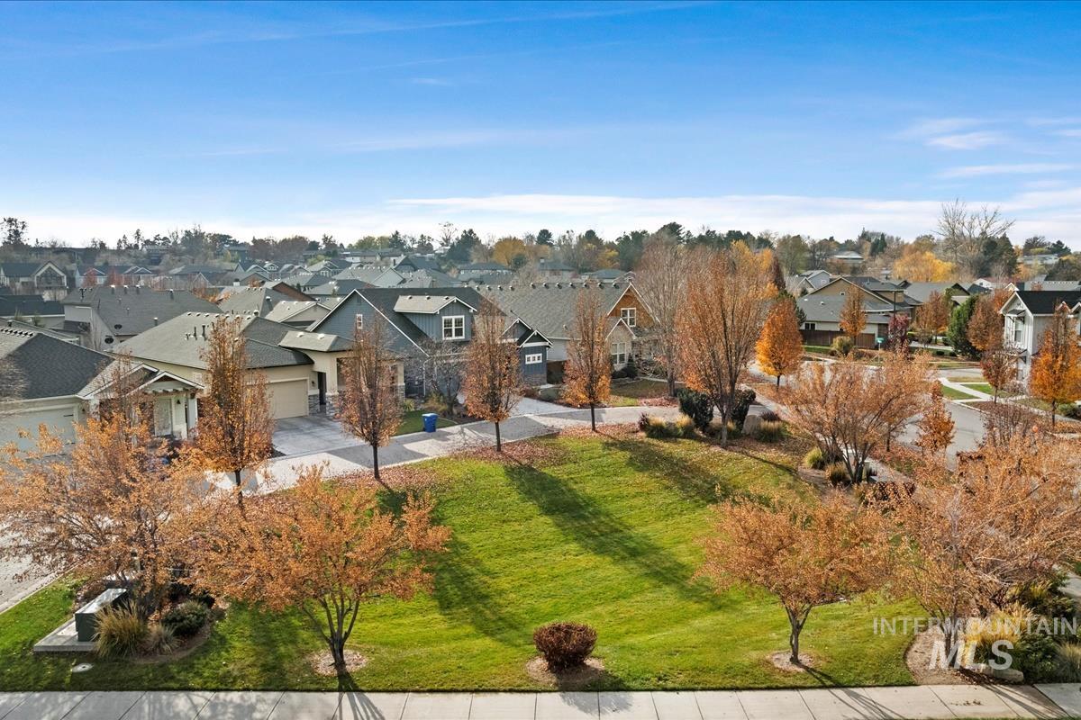 Aerial view of residential area