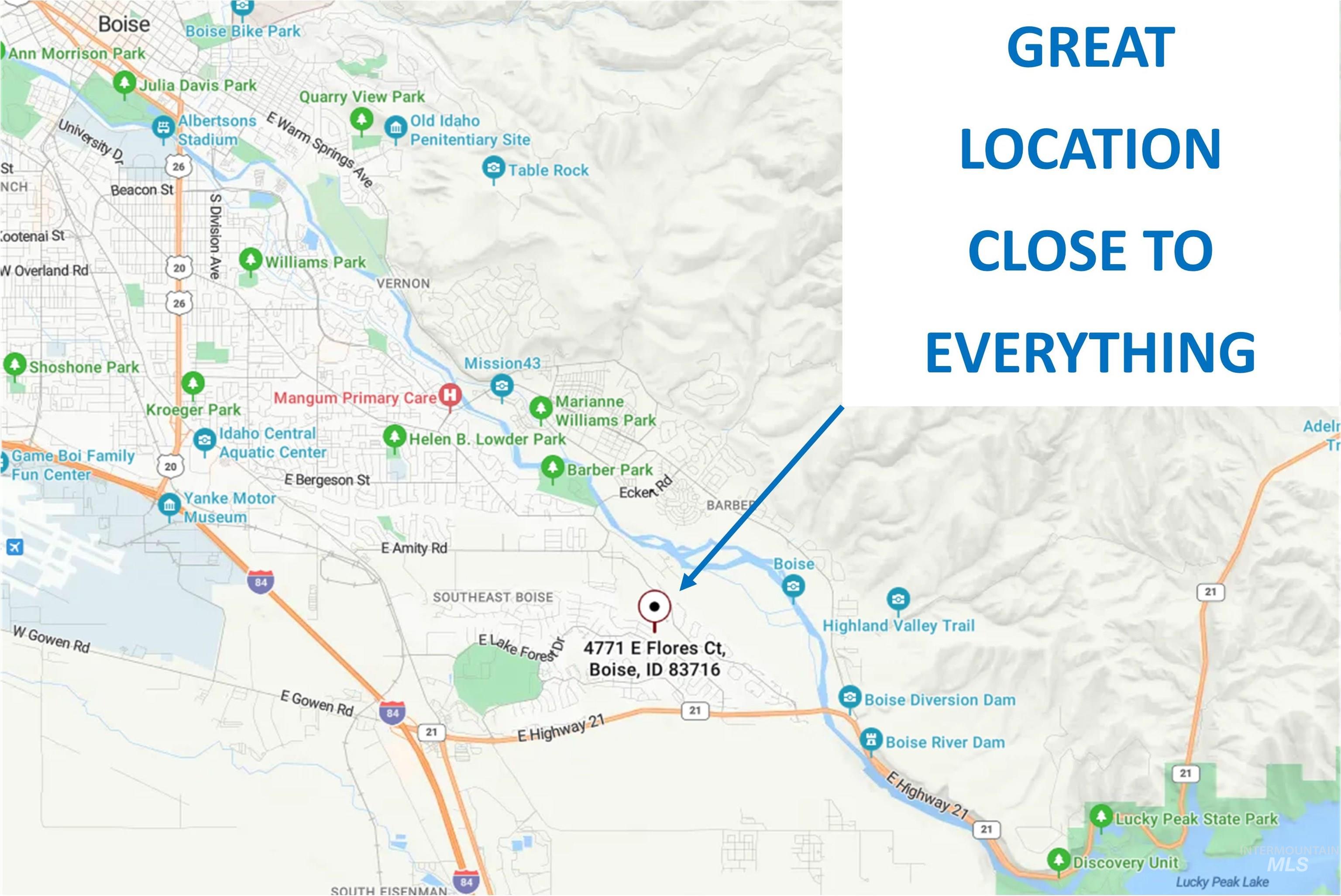 Map of property with streets / nearby areas